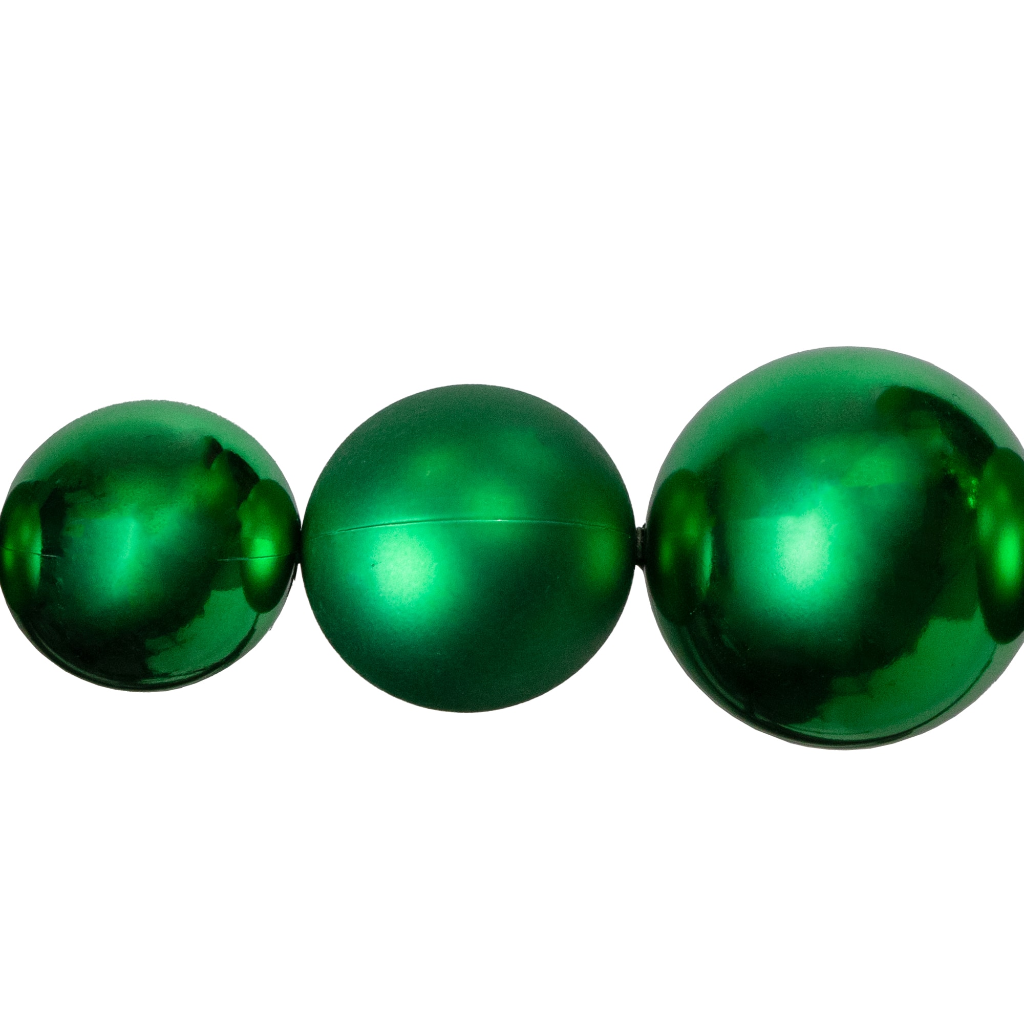 6ft. Green Shiny & Matte Shatterproof Ball Christmas Swag