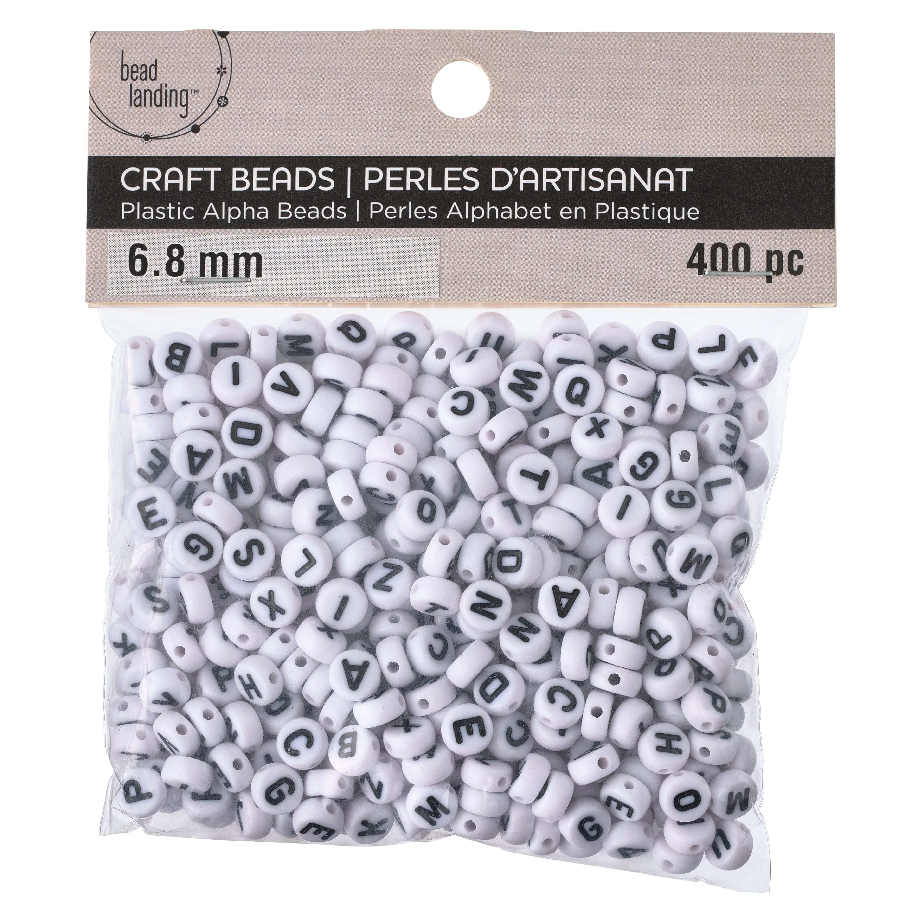 White Alphabet Crafting Beads by Bead Landing™ Michaels