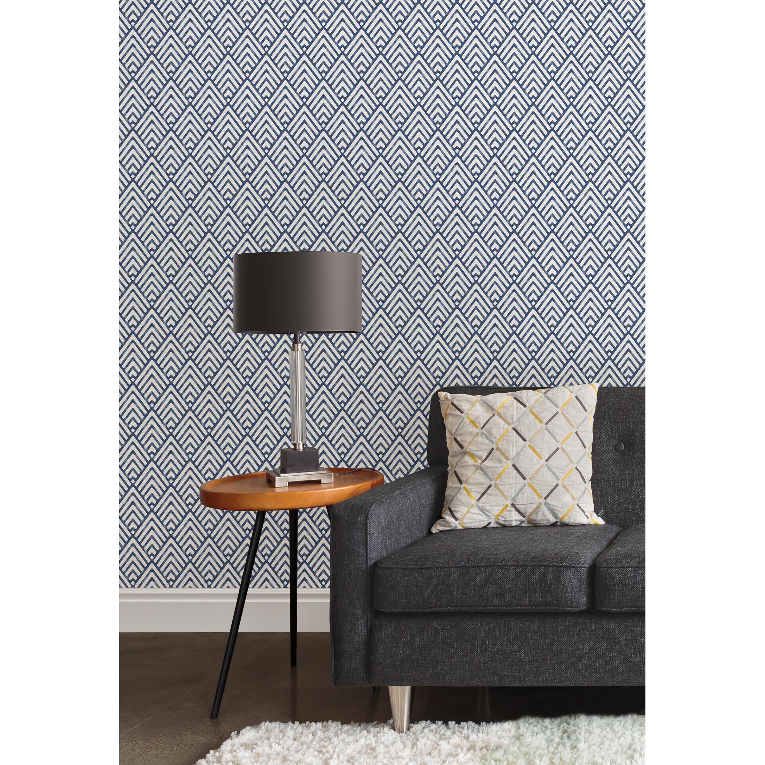 NuWallpaper Arrowhead Deep Blue Peel &#x26; Stick Wallpaper
