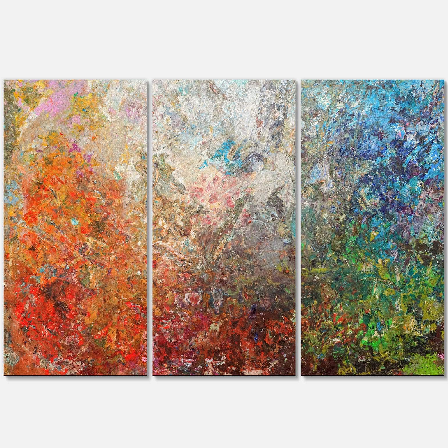 Designart - Board Stained Abstract Art - Abstract Canvas Art Print