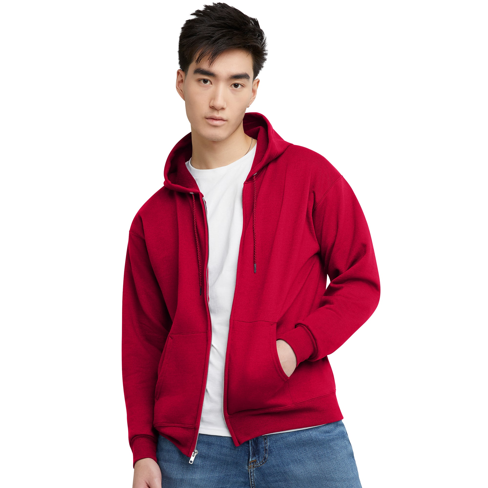 Hanes EcoSmart Fleece Full-Zip Men&#x27;s Hoodie