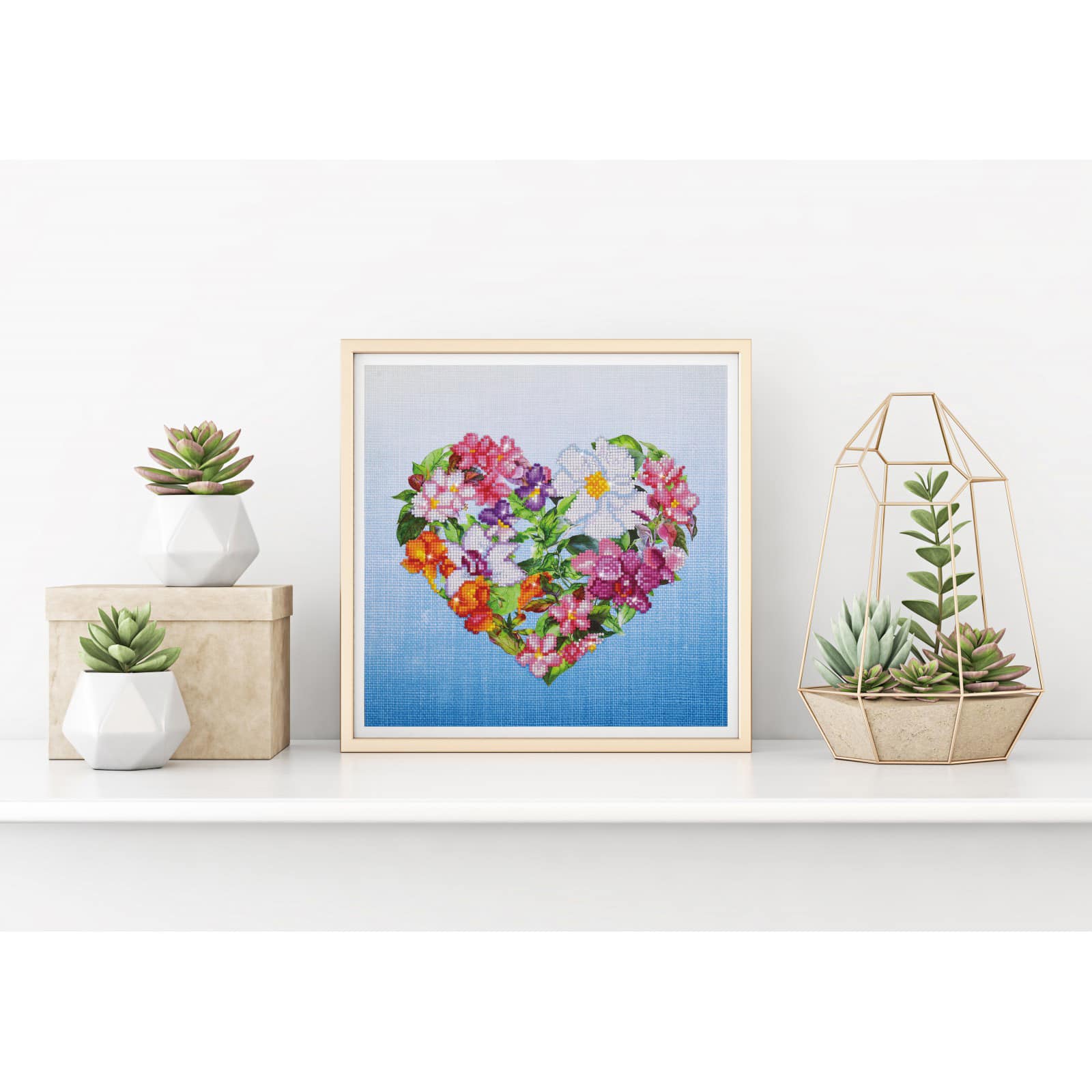 Diamond Dotz&#xAE; Intermediate Level Flower Heart Diamond Painting Kit