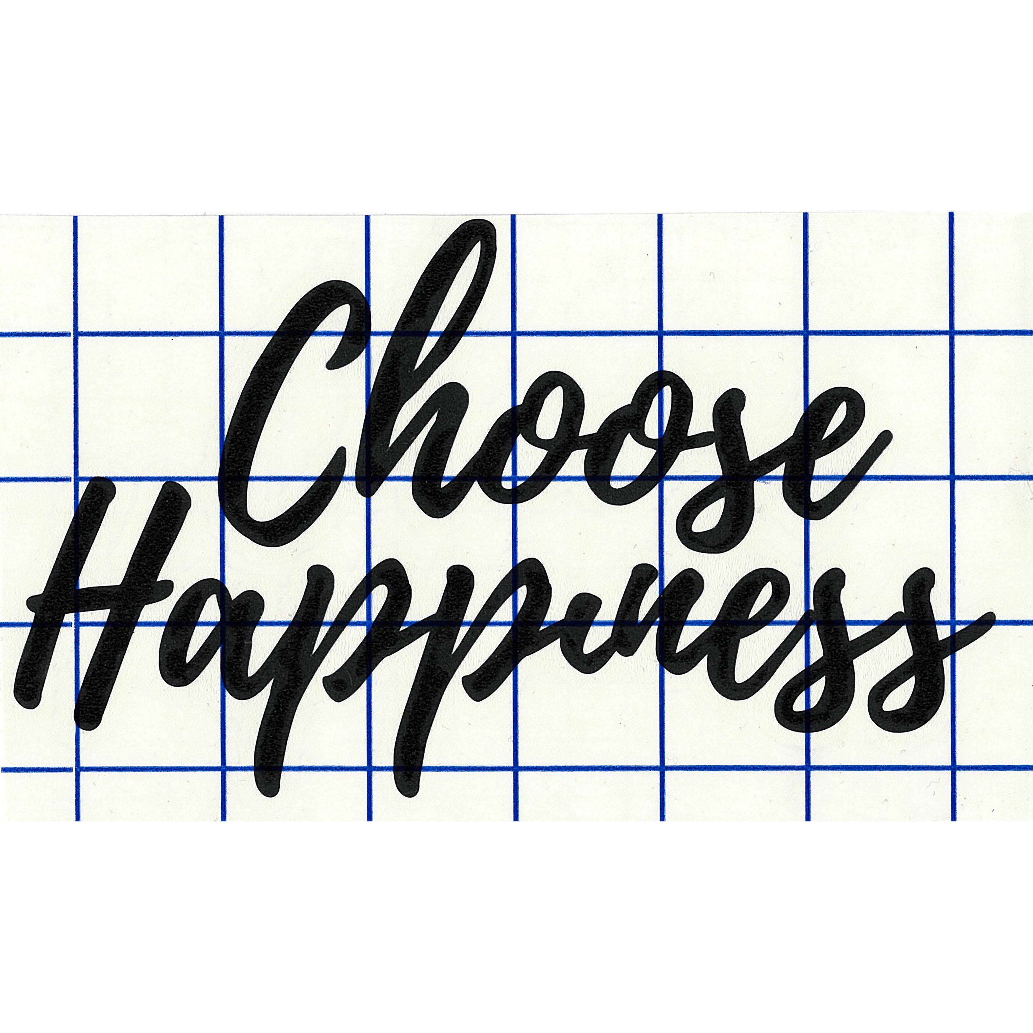 Leisure Arts® Vinyl Choose Happiness Black Wall Decal