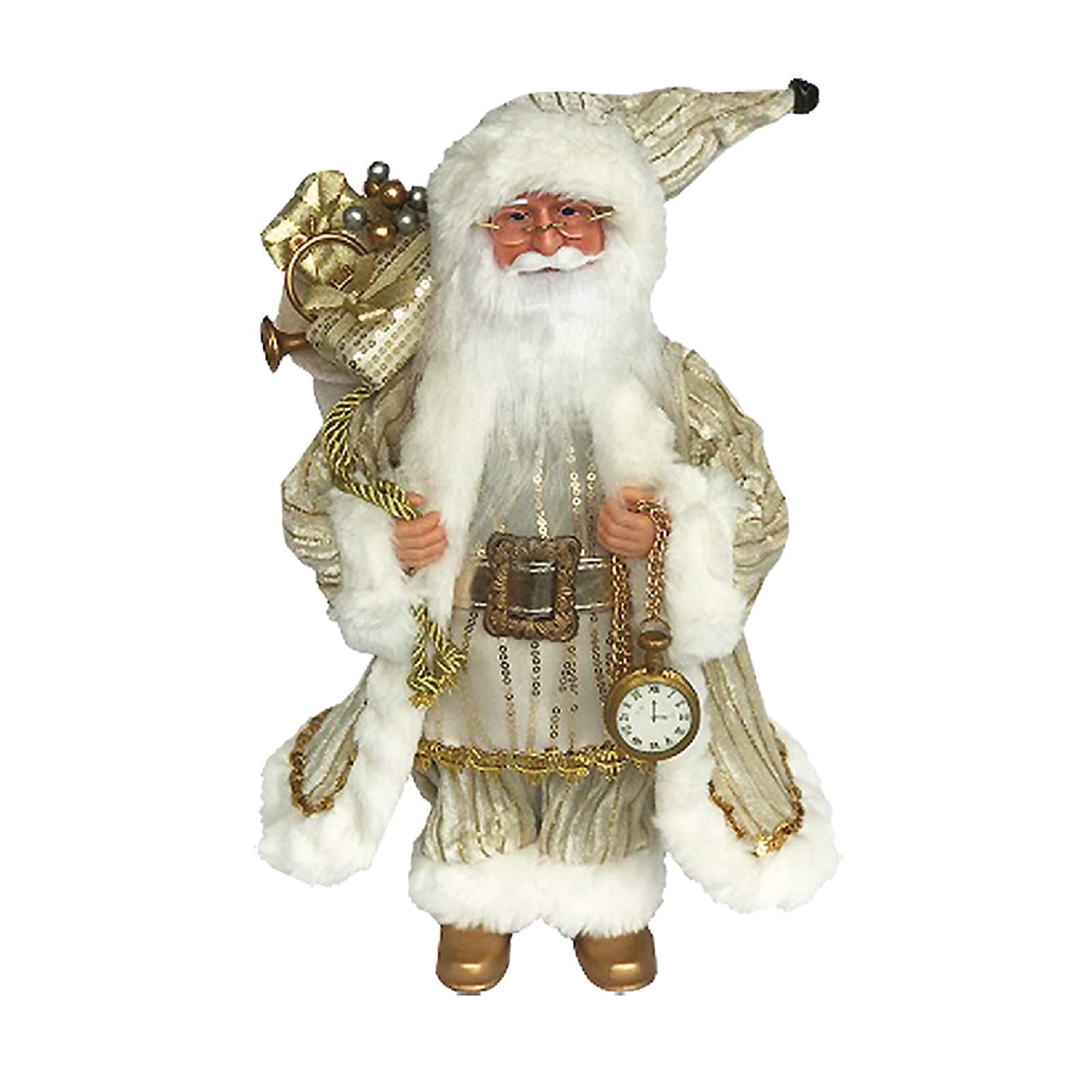 Santa's Workshop 15" Trimmed in Gold Claus