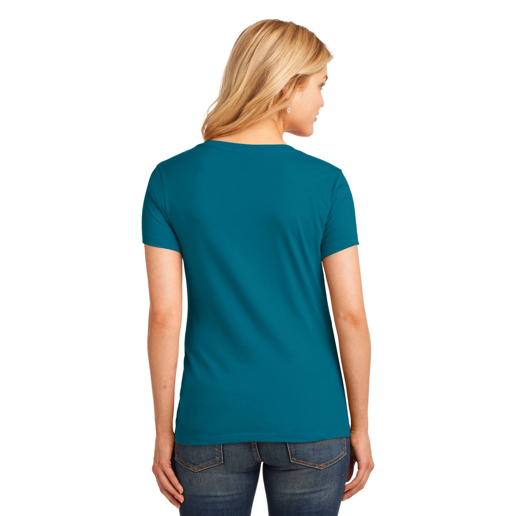 Port & Company® Brights Core Cotton V-Neck Ladies T-Shirt
