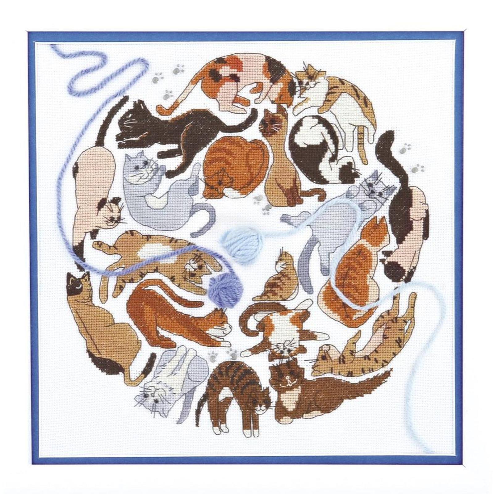 Crystal Art Counted Cross Stitch Kit Game Of Cats'