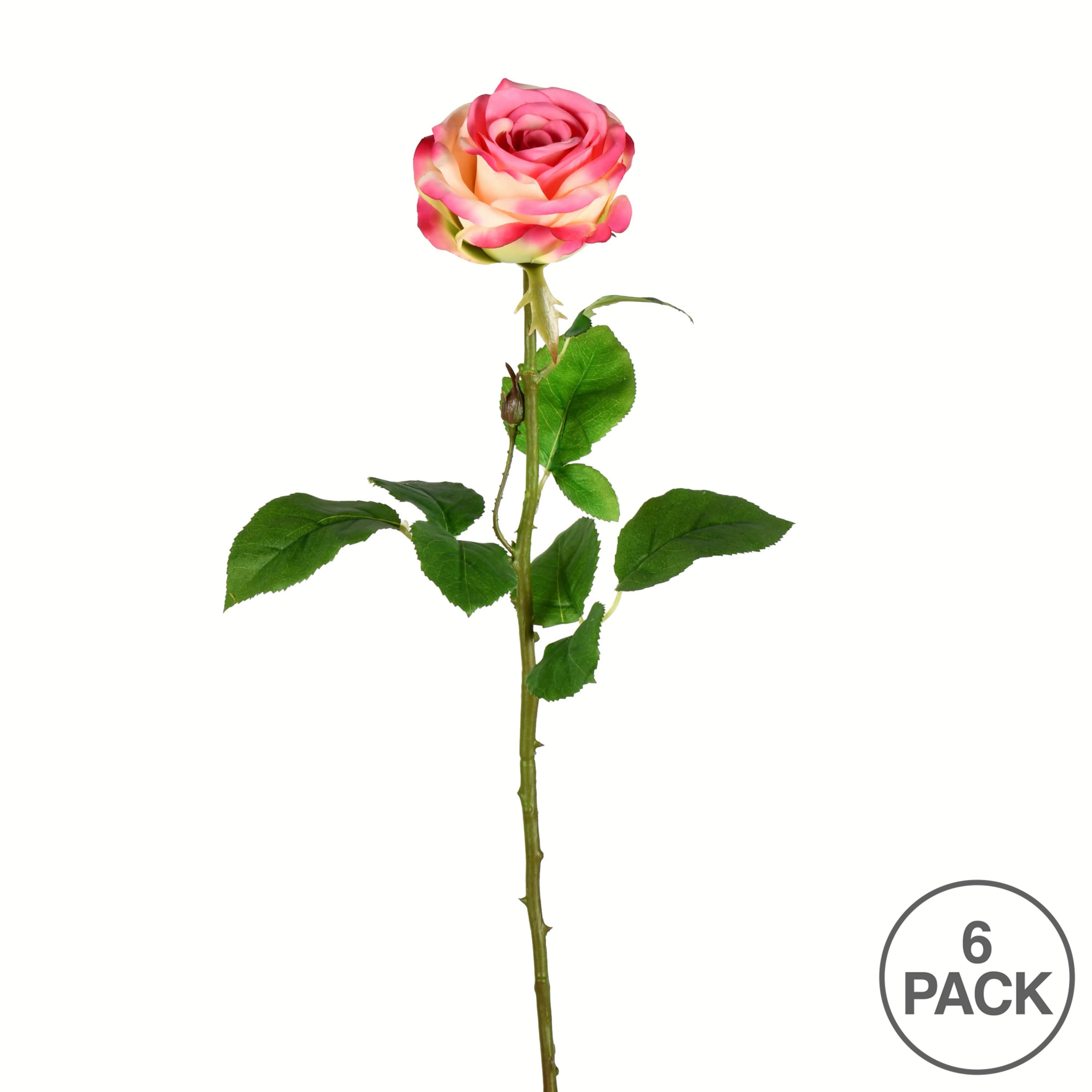 Light Pink Rose Stem, 6ct.