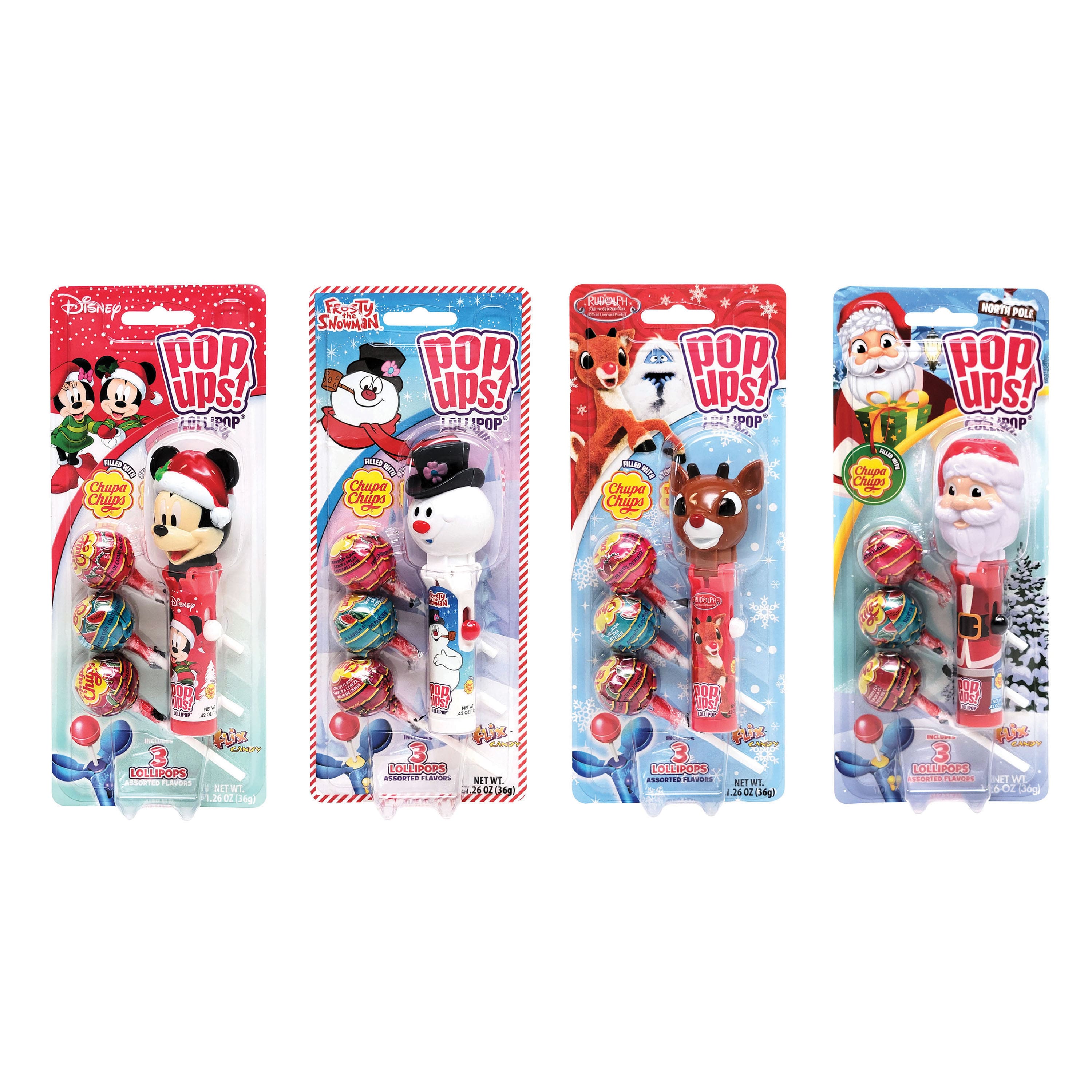 Assorted Pop Ups!&#x2122; Classic Christmas Character Lollipop, 1pc.