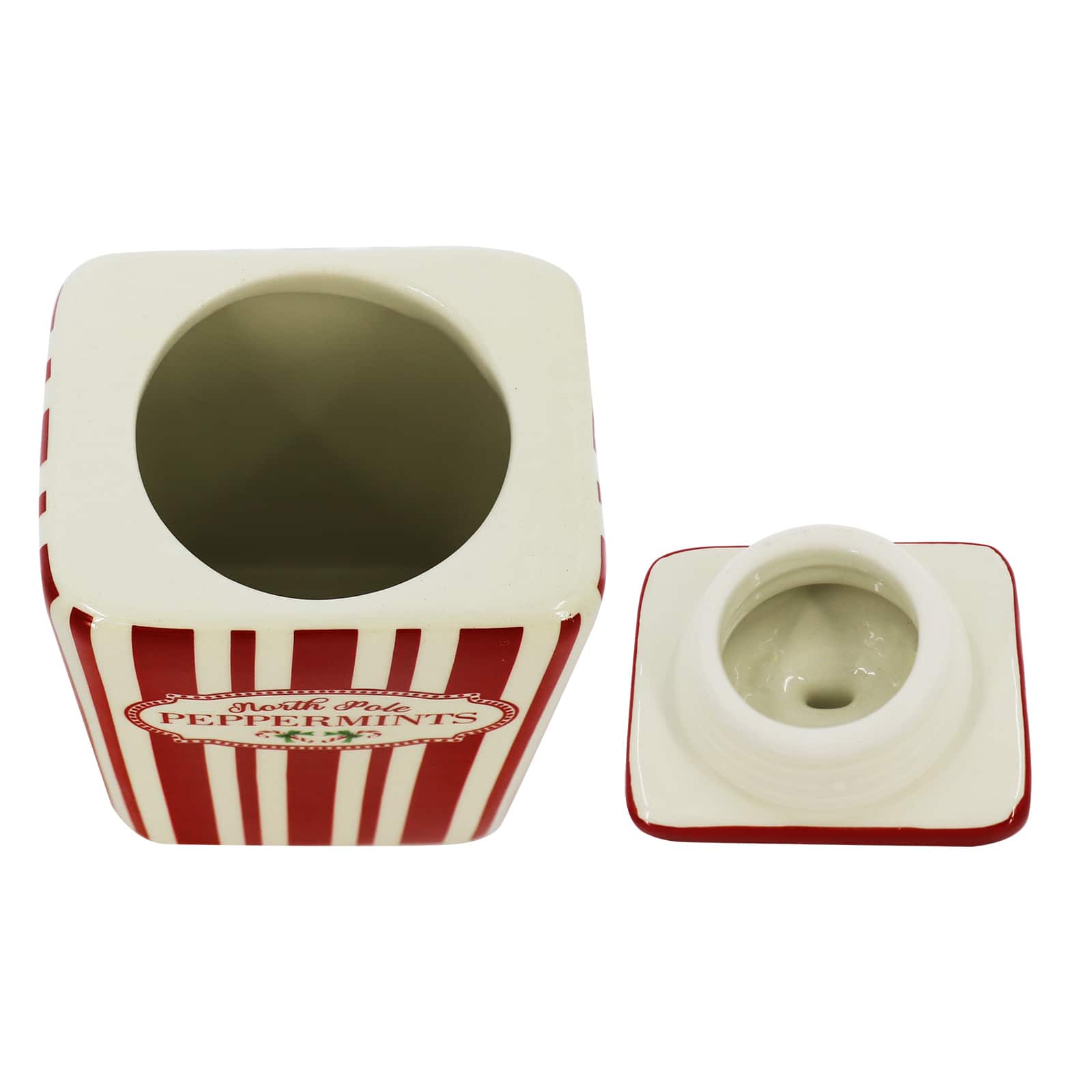 7.5&#x22; North Pole Peppermints Ceramic Container by Ashland&#xAE;
