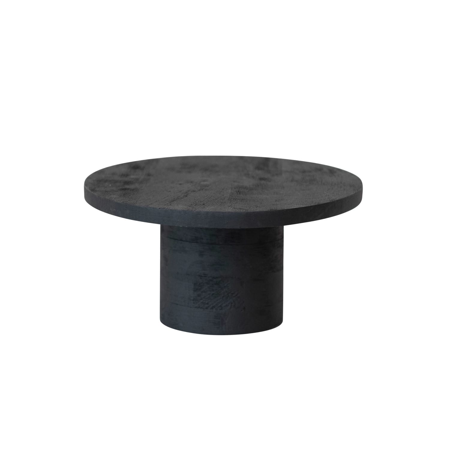 Hello Honey® 16" Black Oval Mango Wood Pedestal