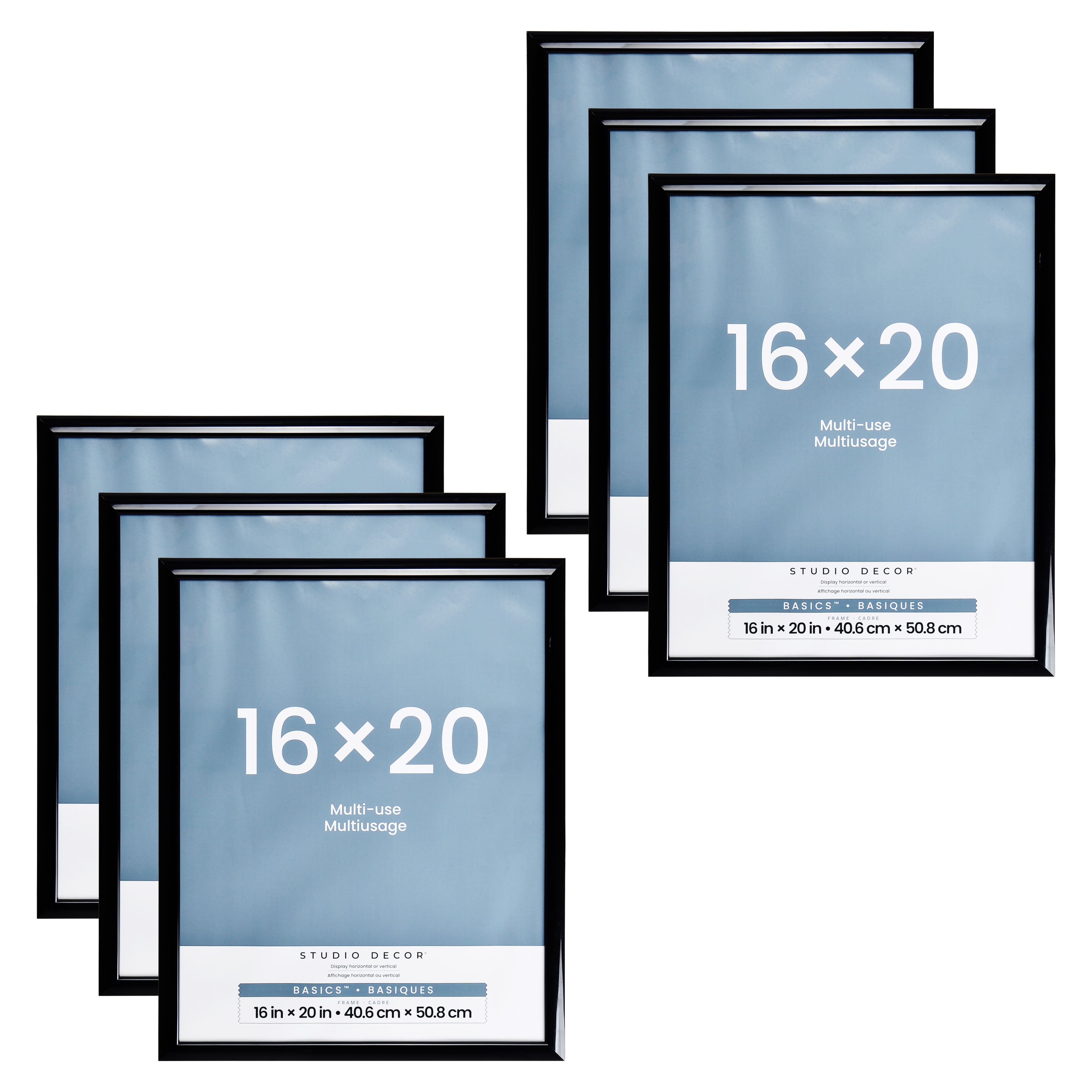 Buy in Bulk - 6 Pack: Black Multi-Use Frame by Studio Décor®, Size