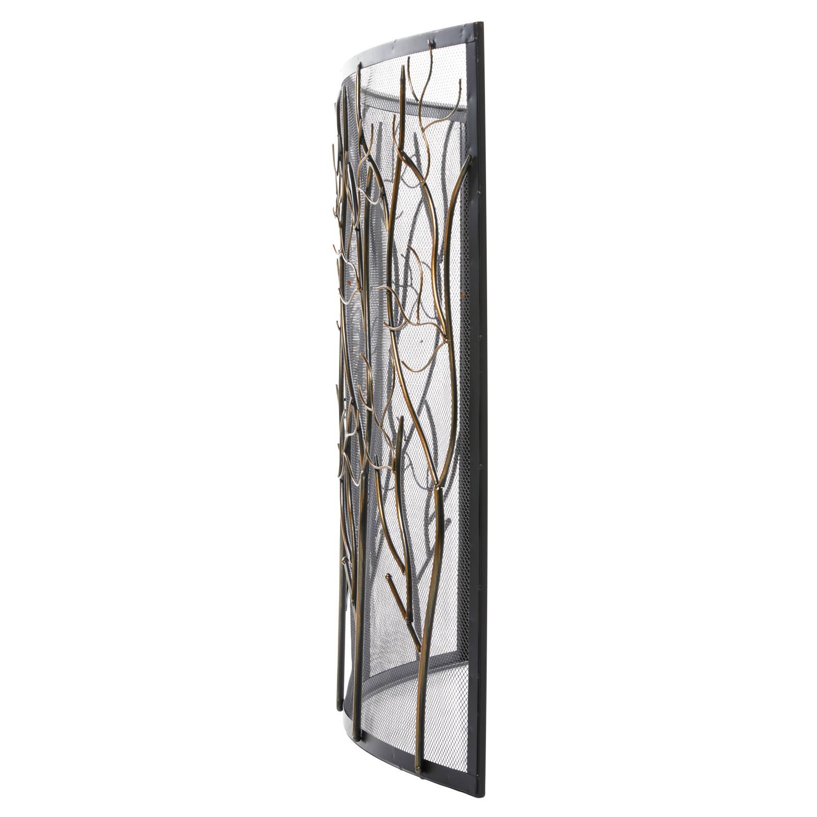 Brass Metal Eclectic Fireplace Screen
