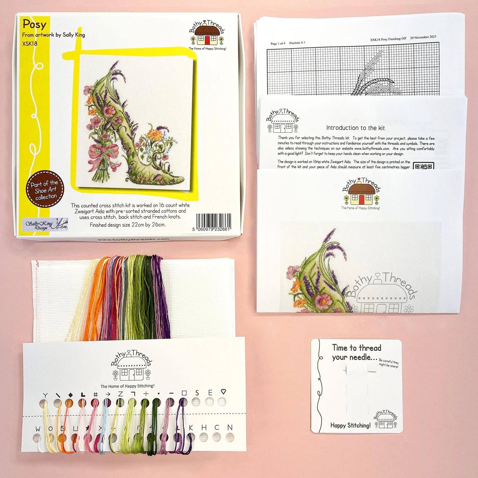 Bothy Threads Counted Cross Stitch Kit Posy XSK18