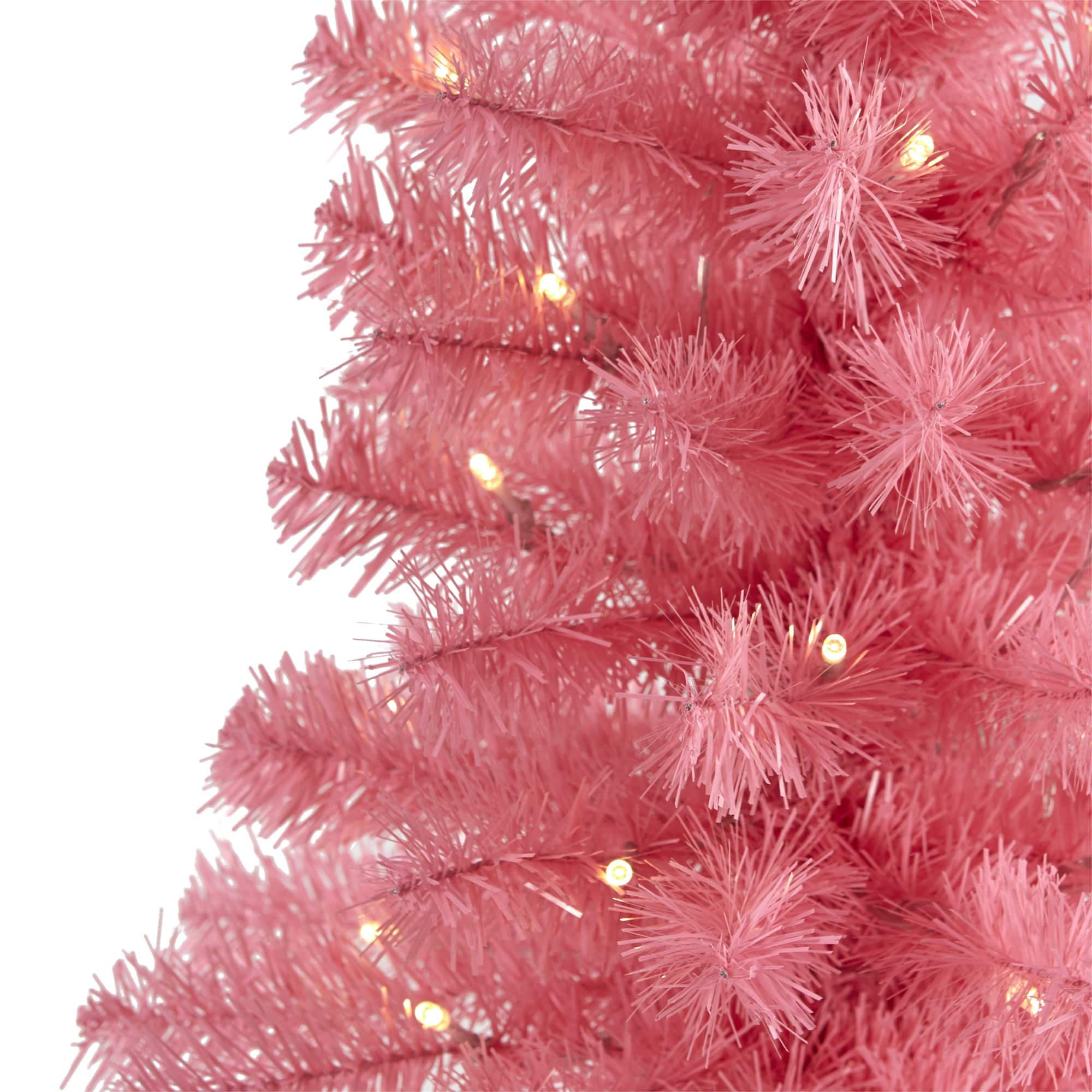 2ft. Pre-Lit Pink Artificial Christmas Tree, Clear LED Lights