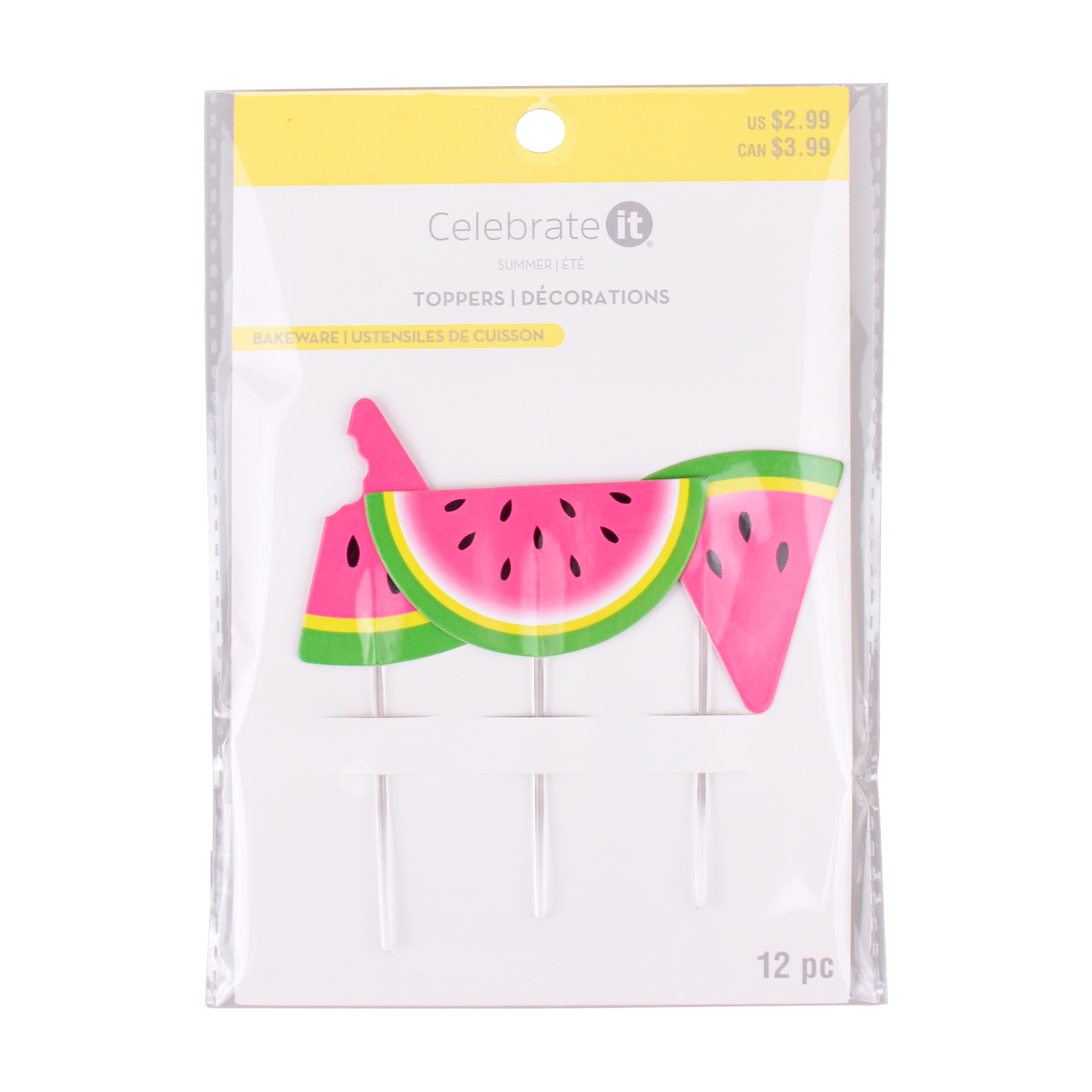 Watermelon Treat Toppers by Celebrate It&#xAE;, 12ct.