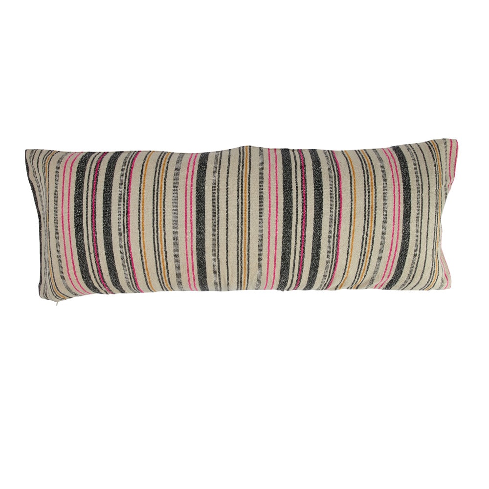 Hello Honey® Multicolor Stripes Cotton Blend Lumbar Pillow