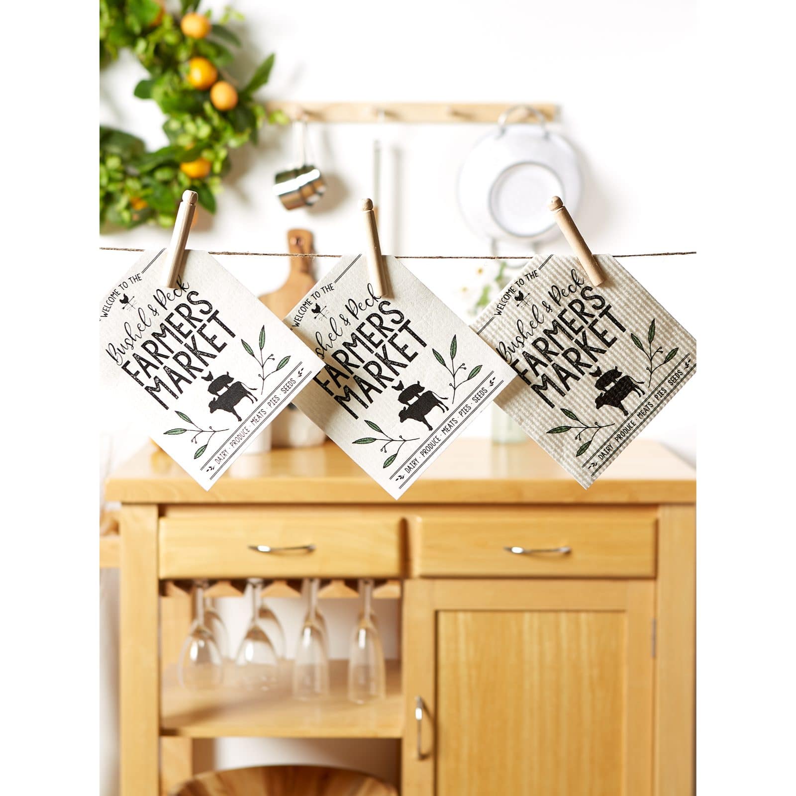 DII&#xAE; Farmers Market Swedish Dishcloth, 3ct.