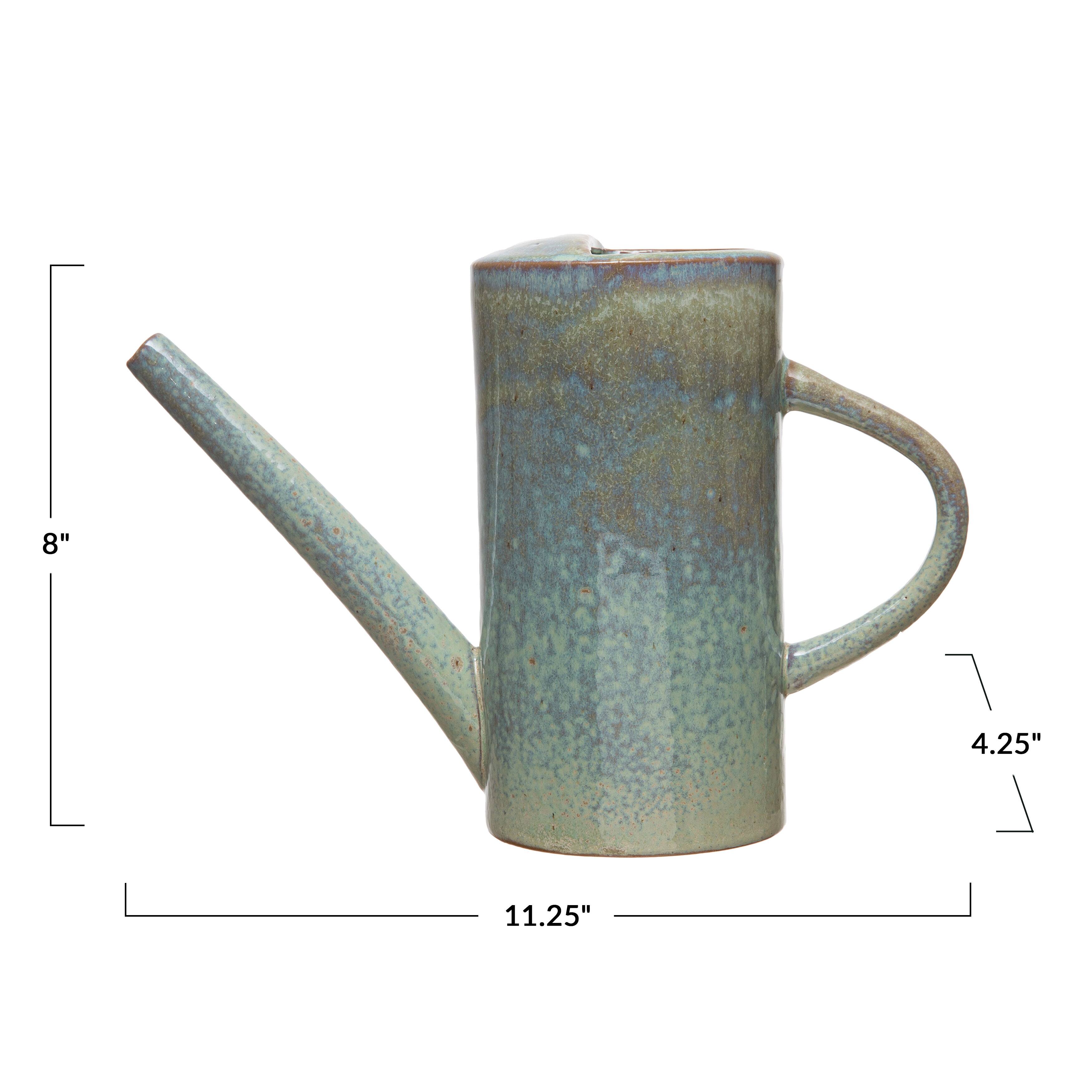 Hello Honey&#xAE; 8&#x22; Stoneware Watering Can with Reactive Glaze Finish