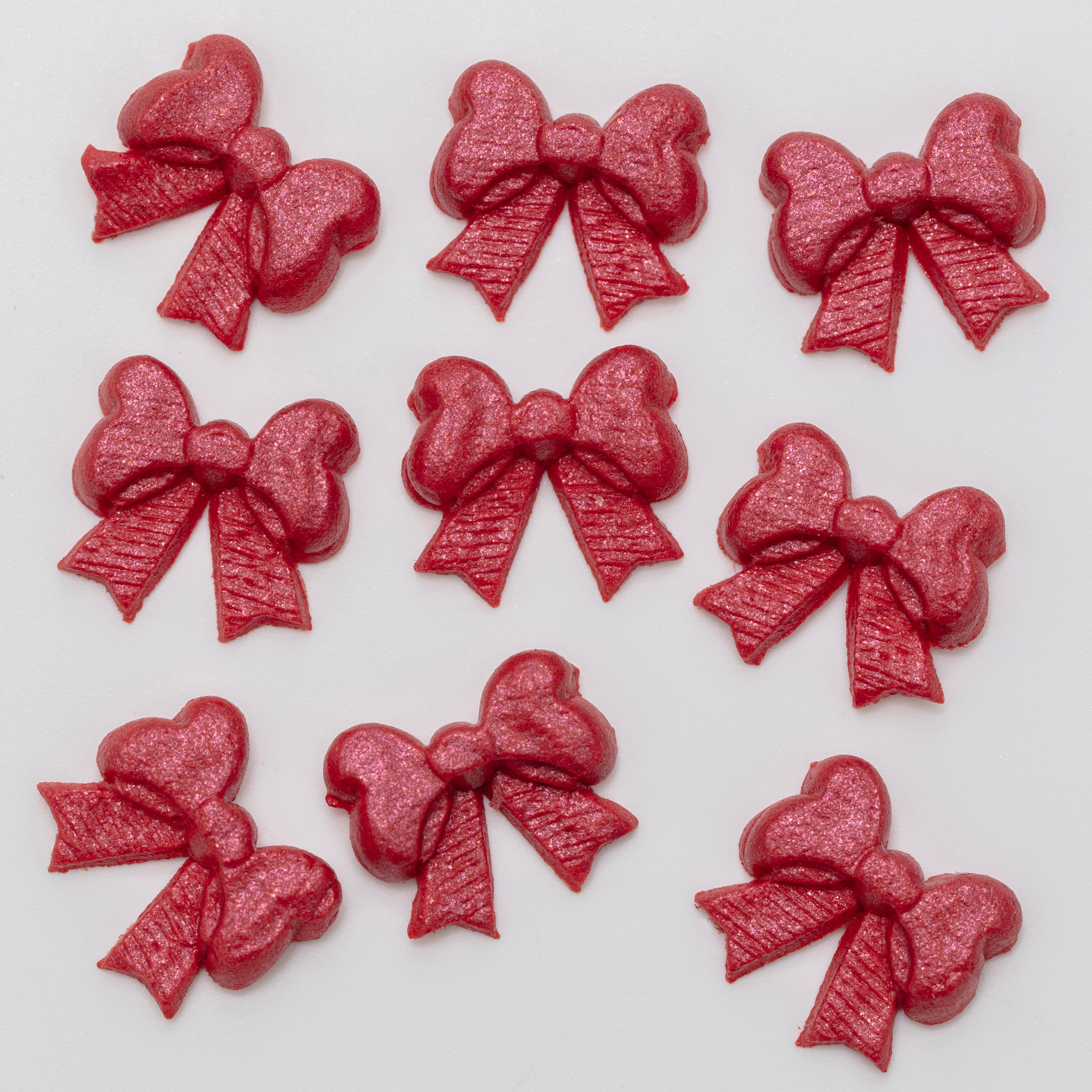 PME Cake Sweet Street&#xAE; Red Bows Icing Decorations
