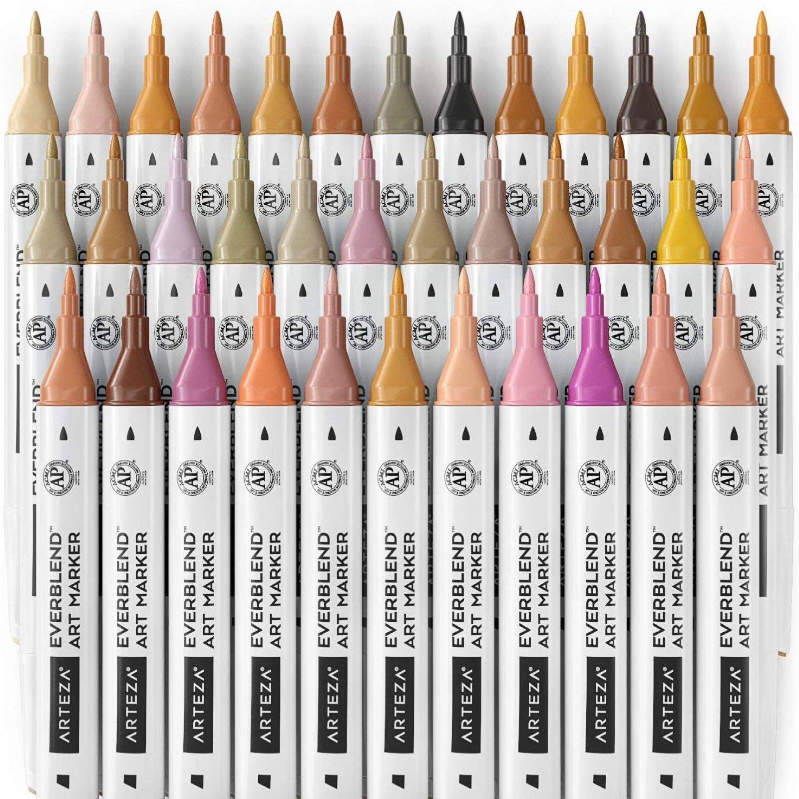 Arteza&#xAE; EverBlend&#x2122; 36 Color Portrait Tones Dual Tip Art Marker Set