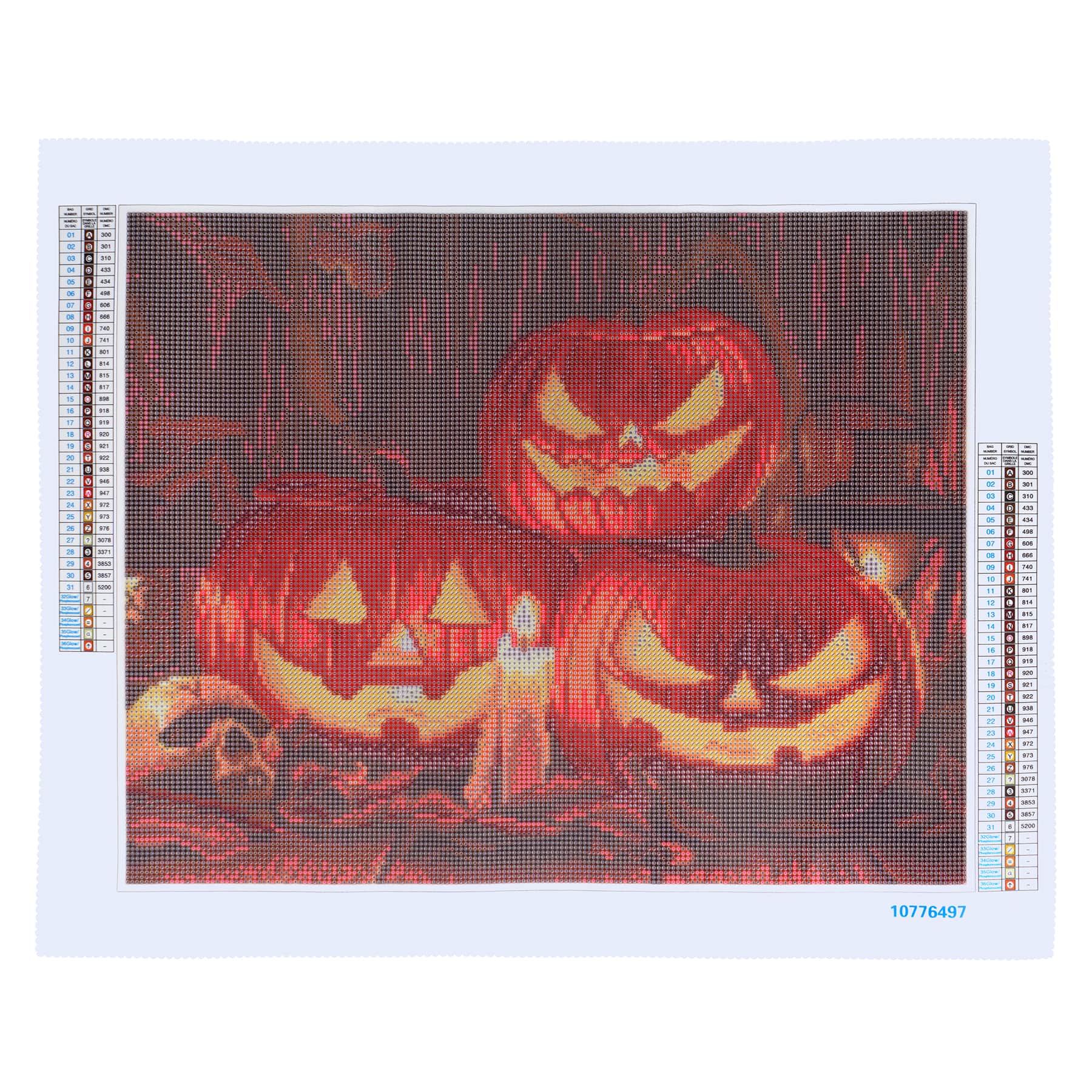 16&#x22; x 20&#x22; Jack-o&#x27;-Lanterns Diamond Art Kit by Make Market&#xAE;