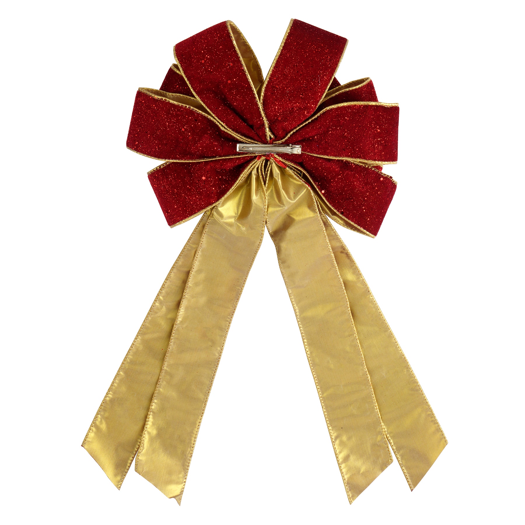 21&#x22; Red &#x26; Gold Velvet Tree Bow by Celebrate It&#xAE;