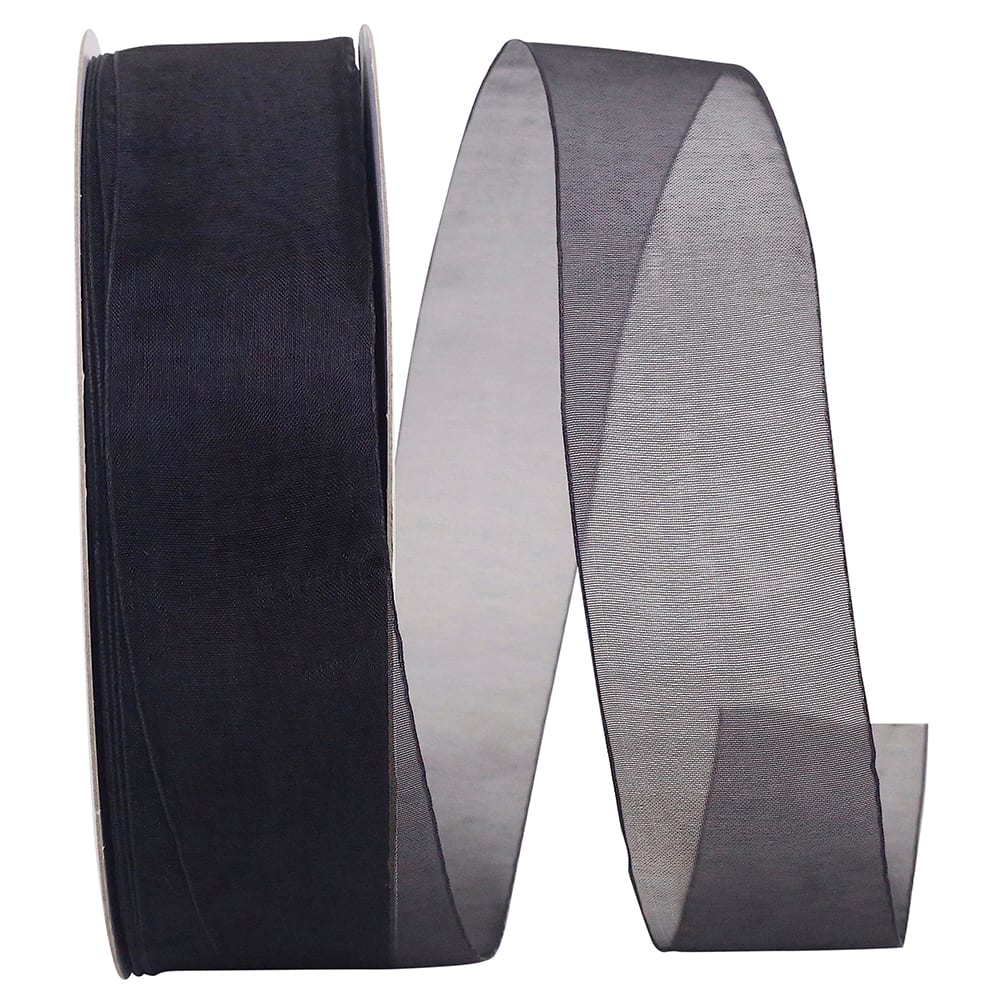 JAM Paper 1.5" x 100yd. Sheer Chiffon Mono Ribbon