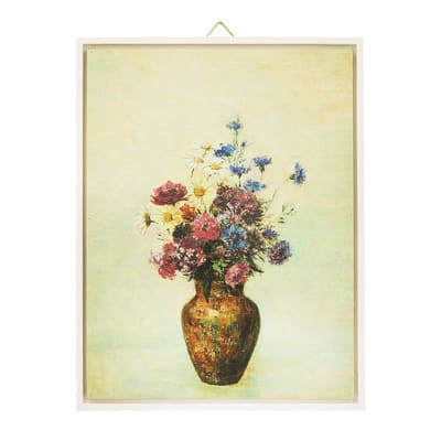 12.25" Flower Vase Wall Art in White Frame by Ashland®