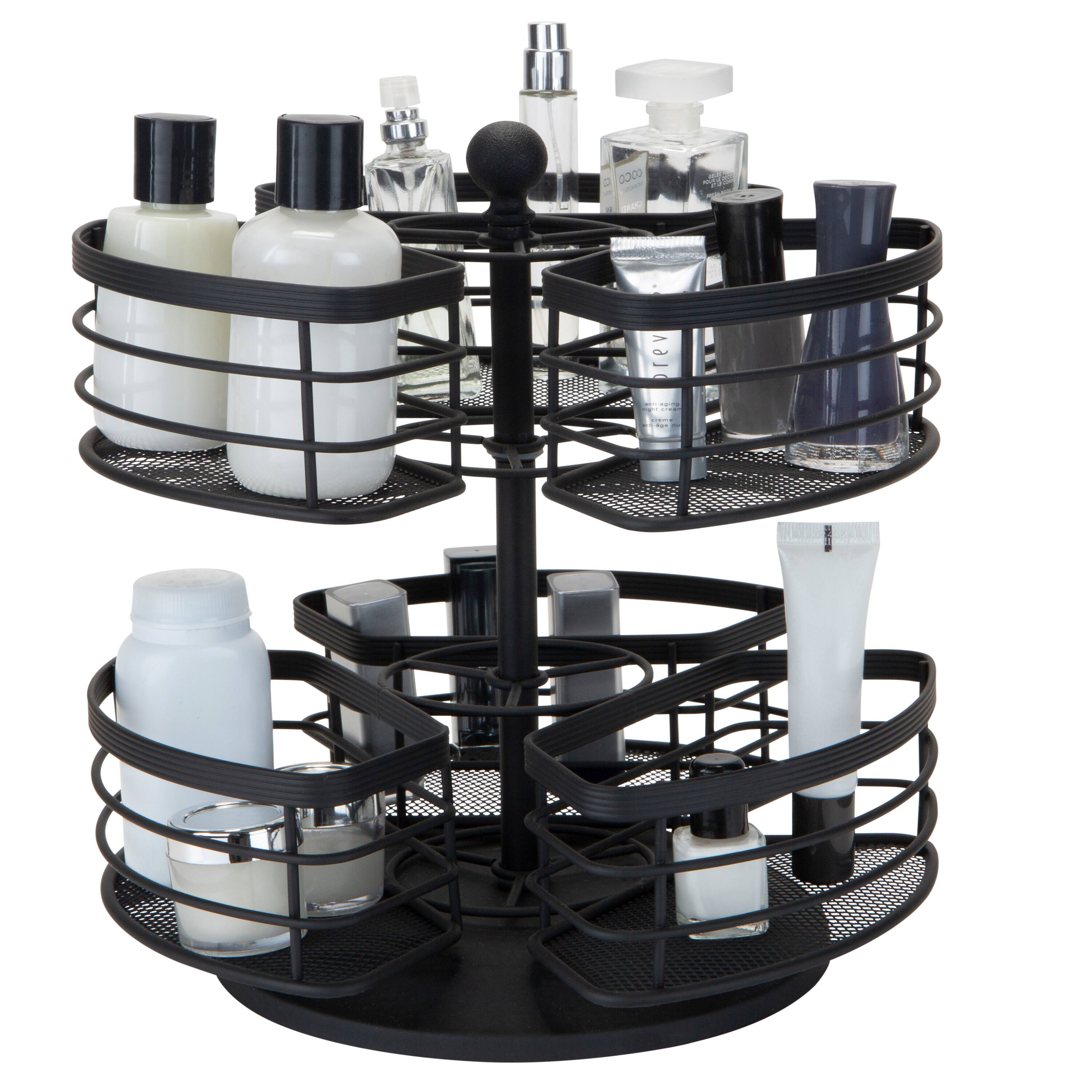 Bath Bliss Matte Black 2-Tier Carousel