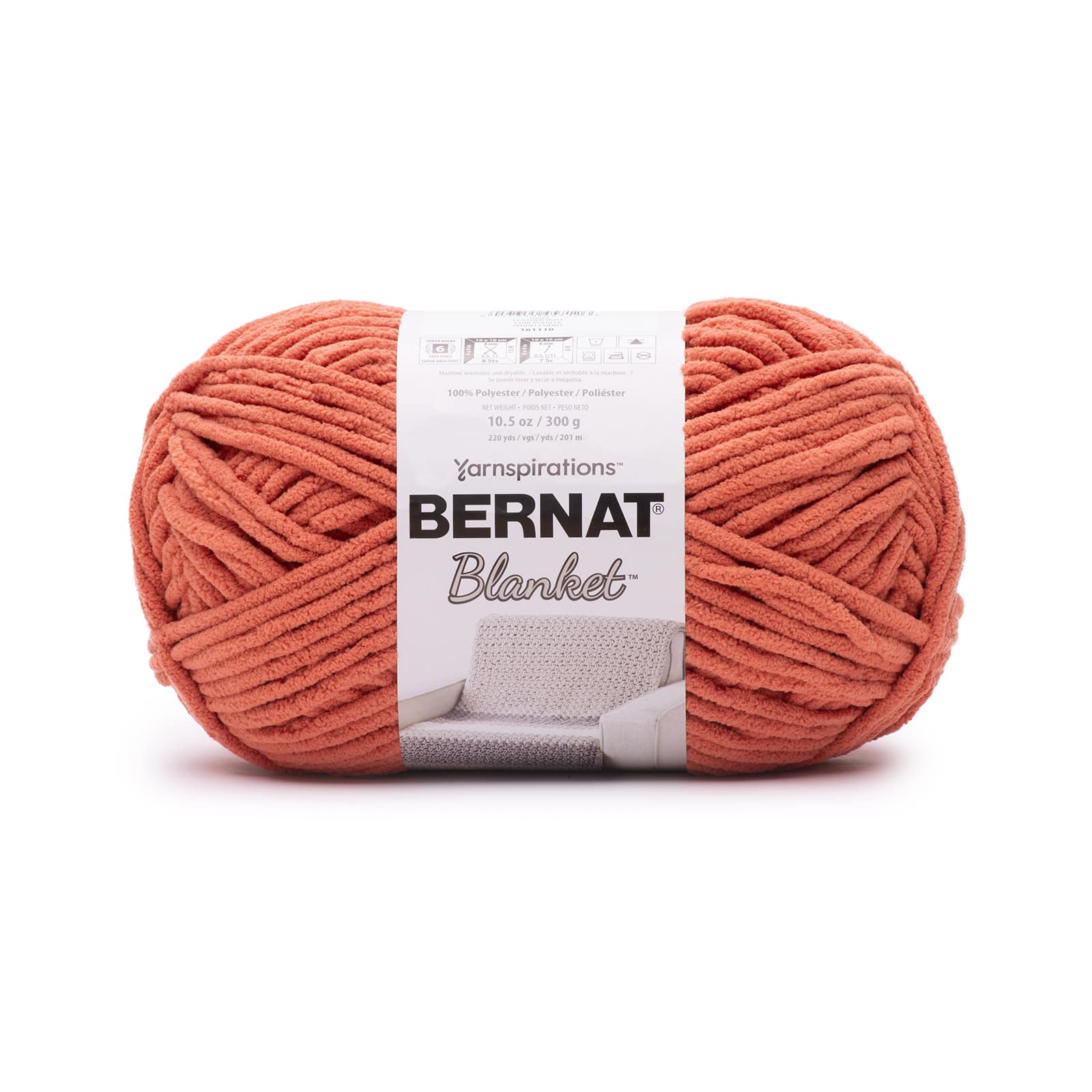 Bernat® Blanket™ #6 Super Bulky Polyester Yarn, Inkwell 10.5oz/300g, 220  Yards (2 Pack) 