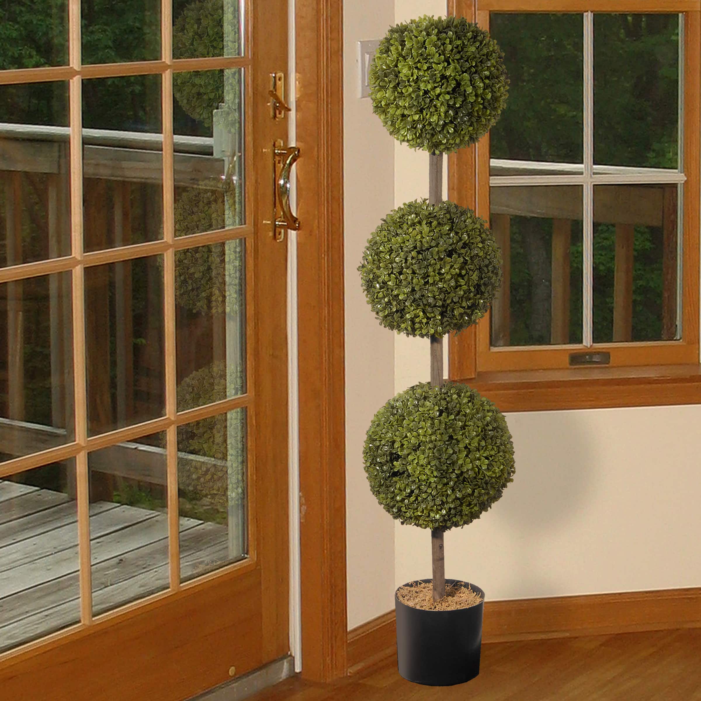 4ft. Potted Boxwood Three-Ball Topiary