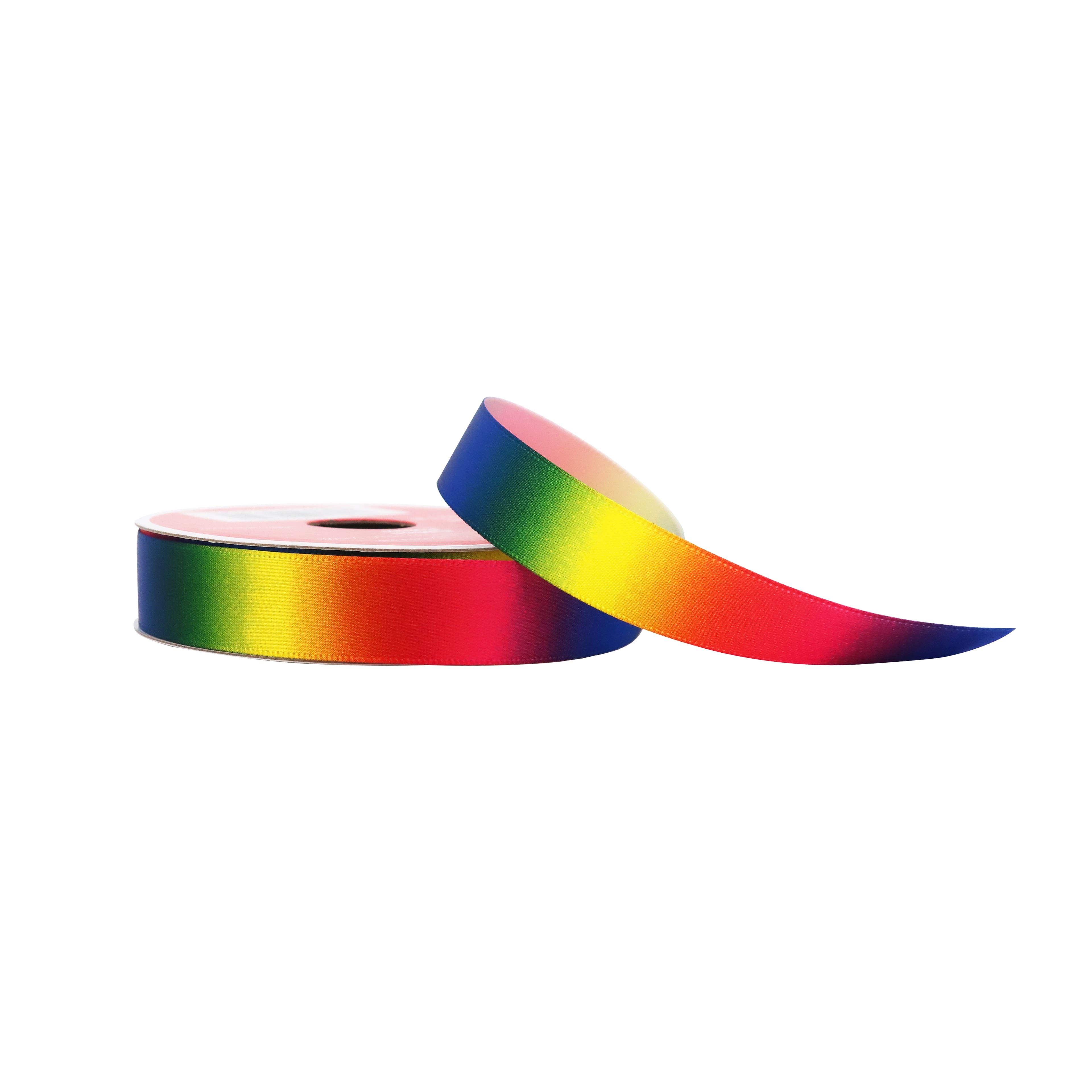 5/8&#x22; x 9ft. Satin Rainbow Ombre Ribbon by Celebrate It&#xAE; Pride