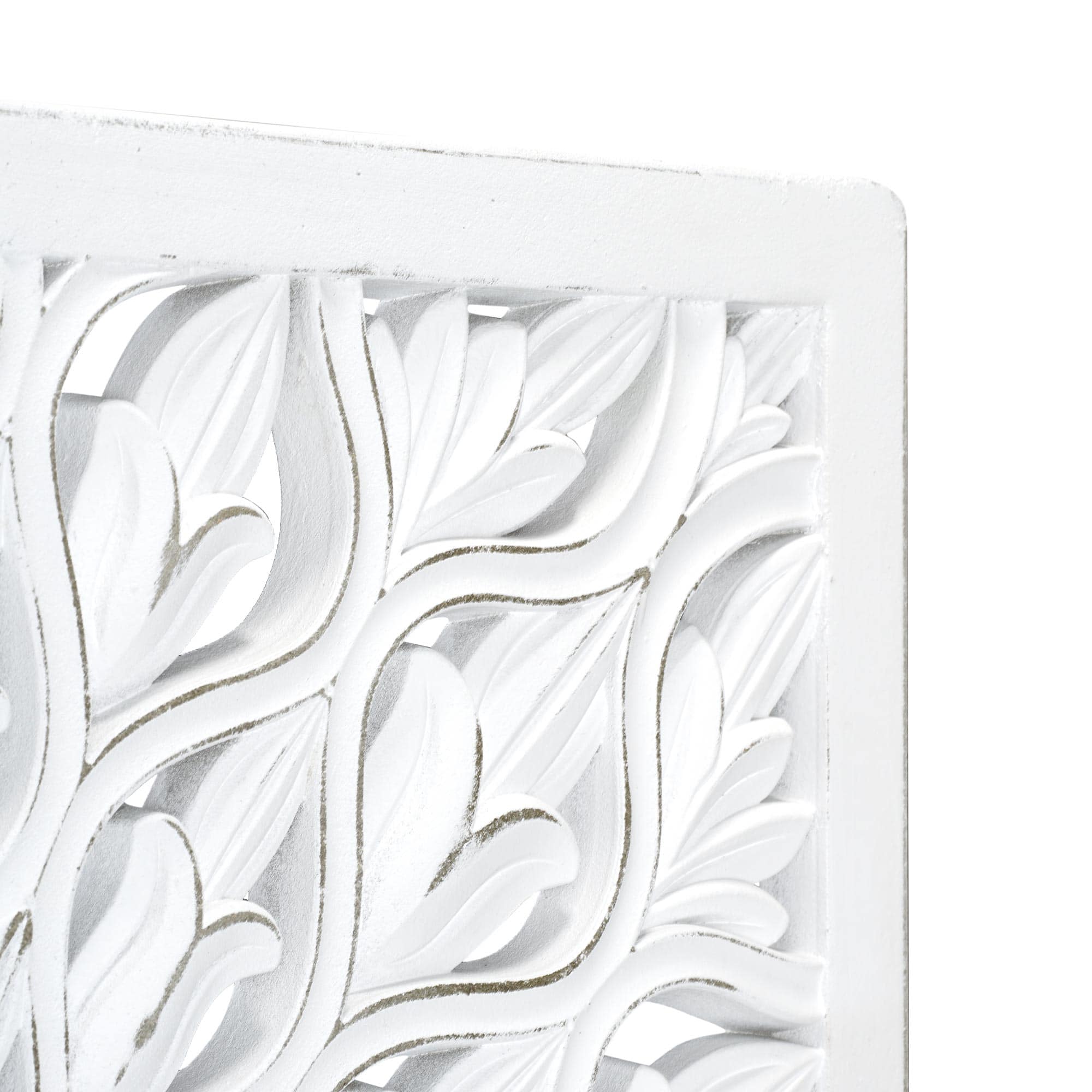 American Art D&#xE9;cor&#x2122; 31.5&#x22; Floral Mandala White Square Framed Medallion Boho Wall Art