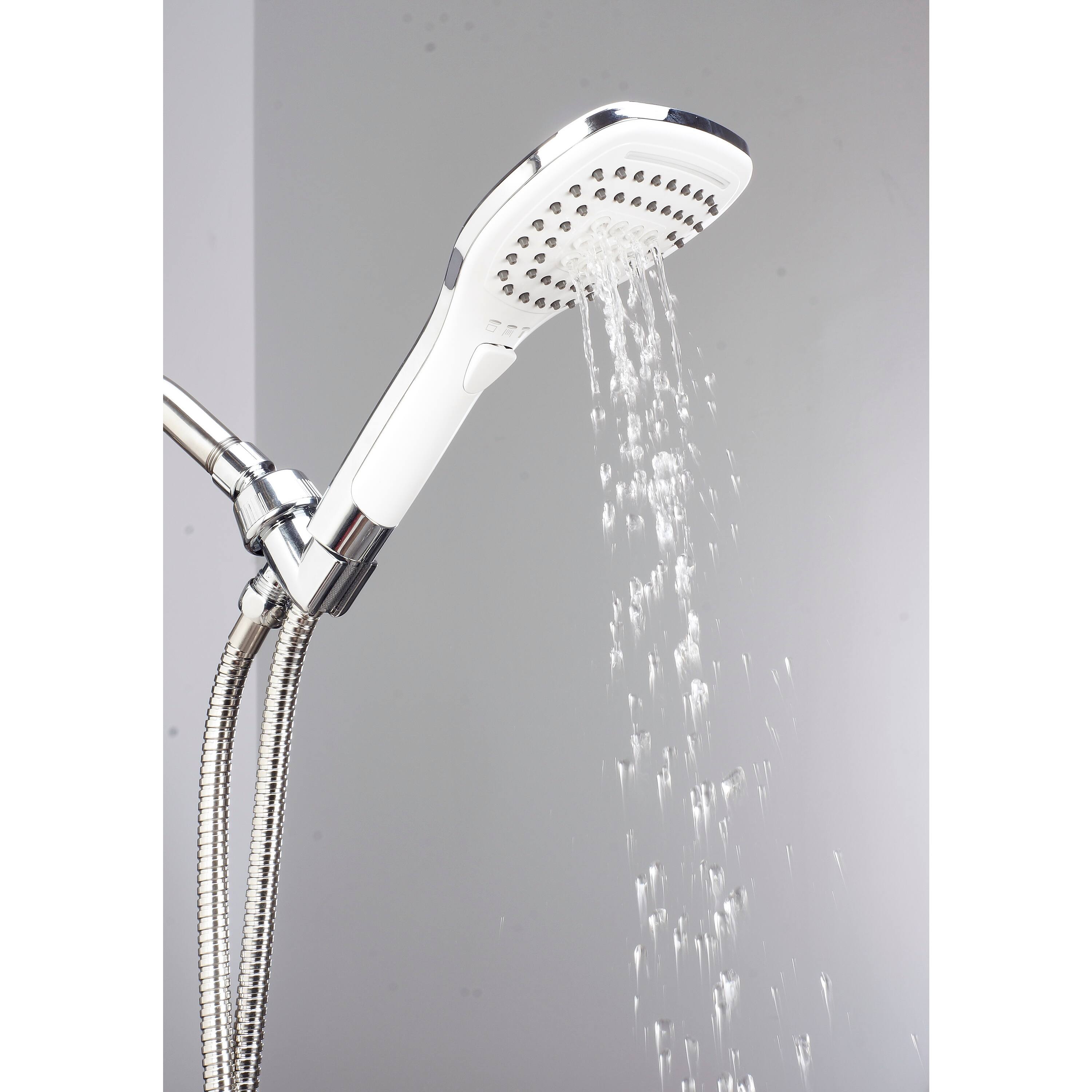 Bath Bliss Niagara 3 Function Shower Head & Cord Set Shower Heads