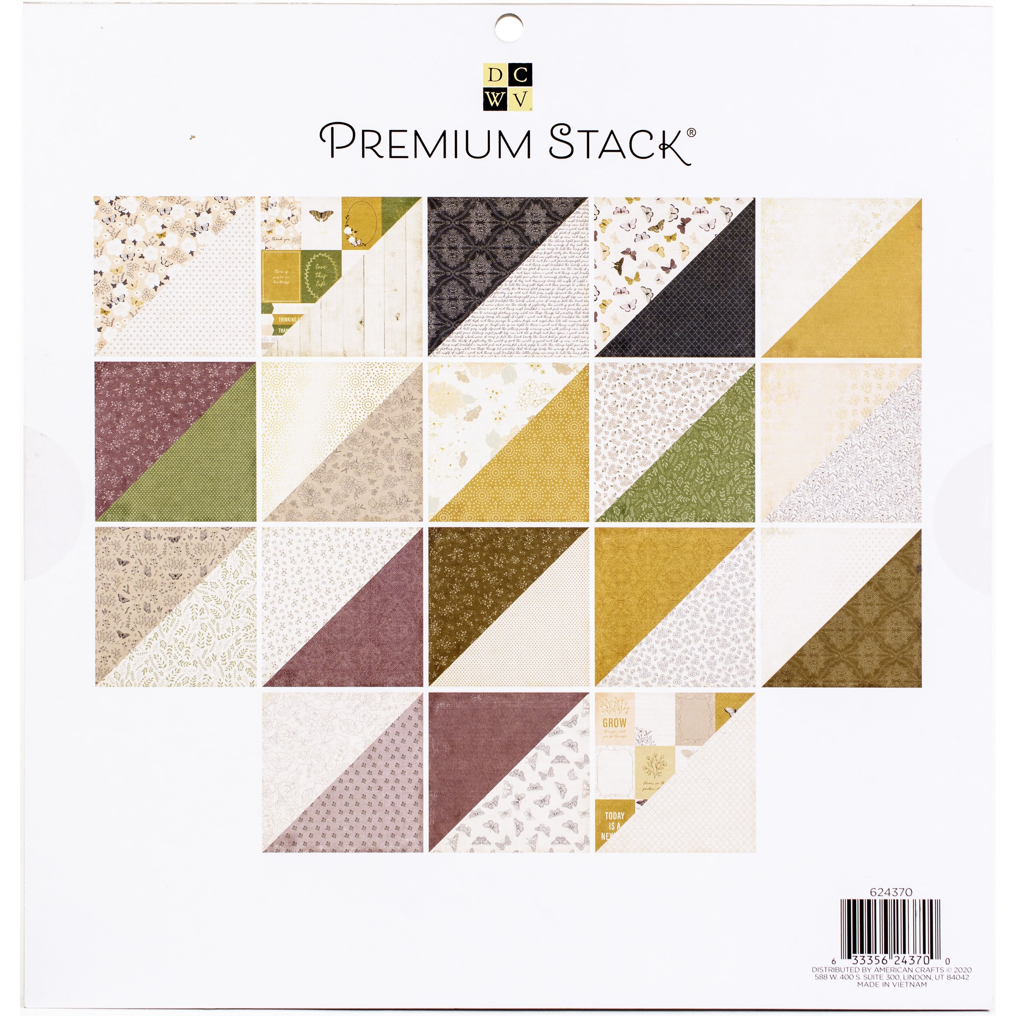 DCWV® English Garden Cardstock Premium Stack, 12" x 12"