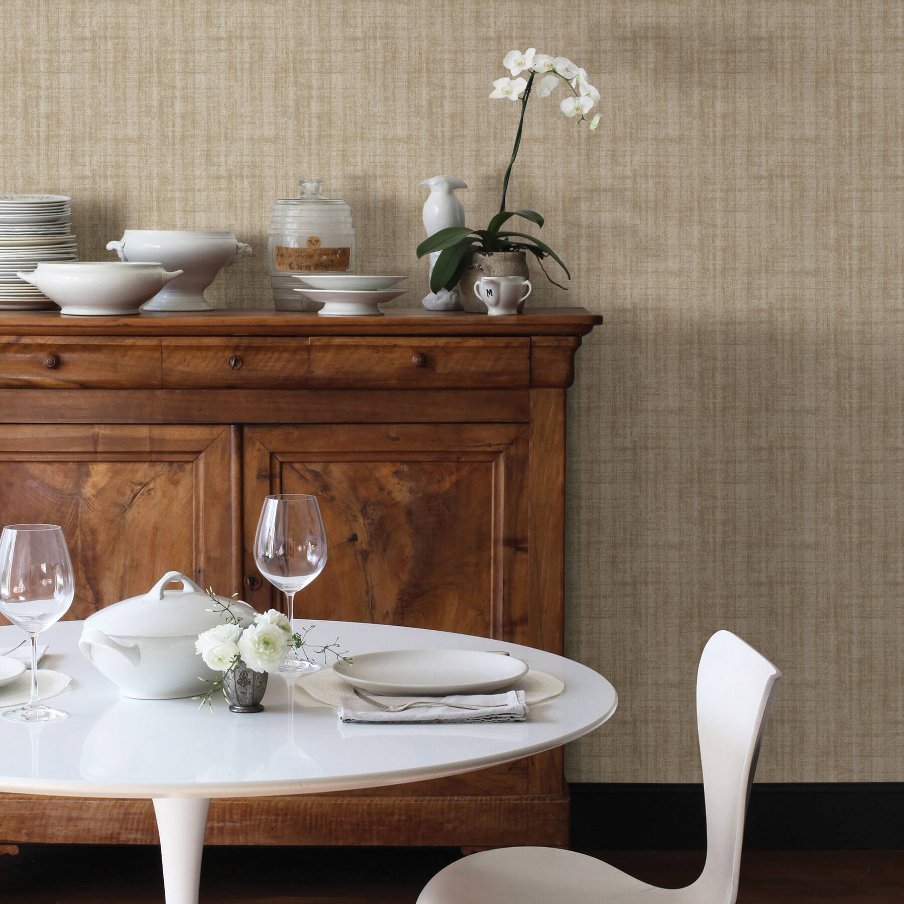 InHome Aurum Linen Peel & Stick Wallpaper