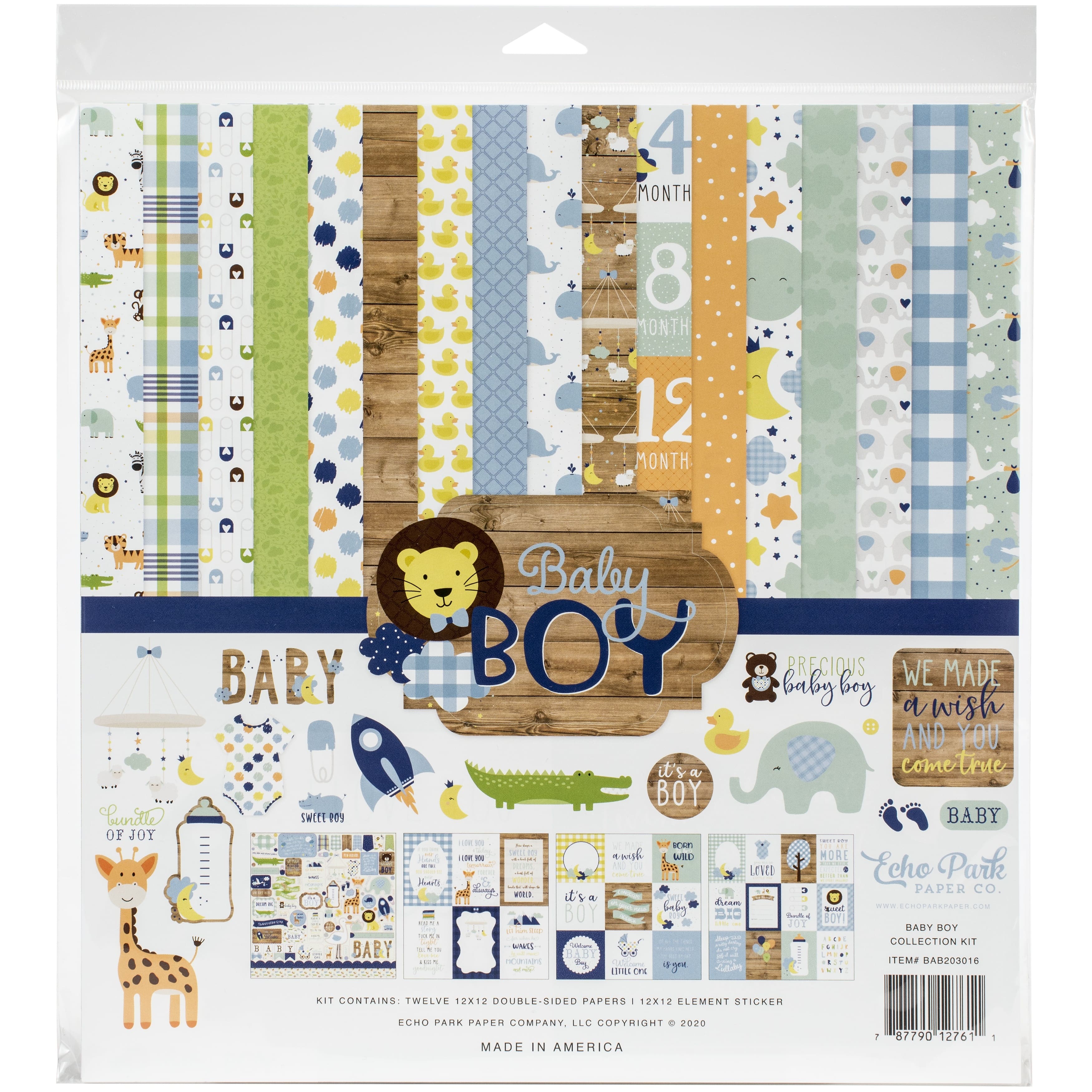 Echo Park™ Paper Co. Baby Boy Collection Kit, 12" x 12"