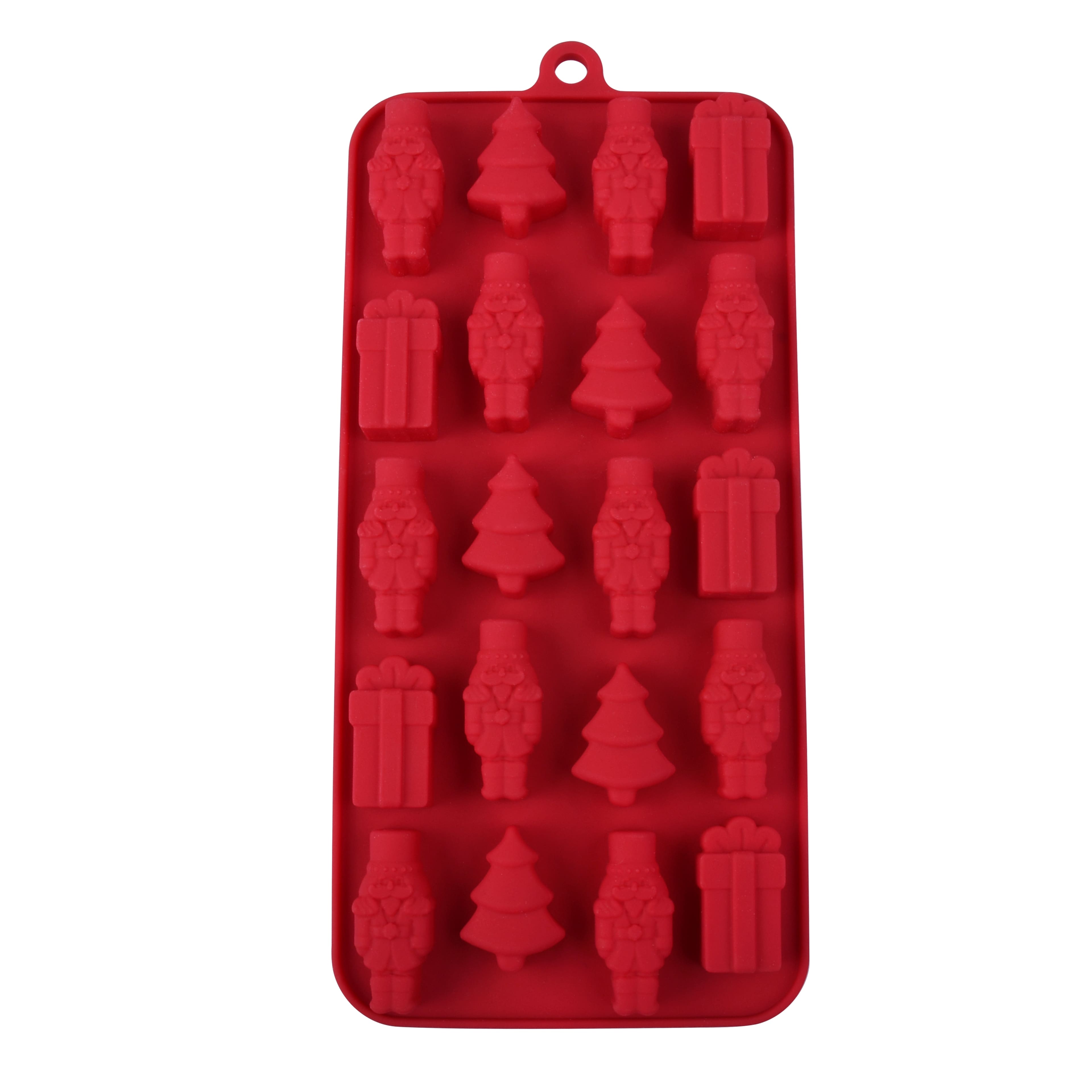 Christmas Trees, Presents &#x26; Nutcrackers Silicone Candy Mold by Celebrate It&#xAE;