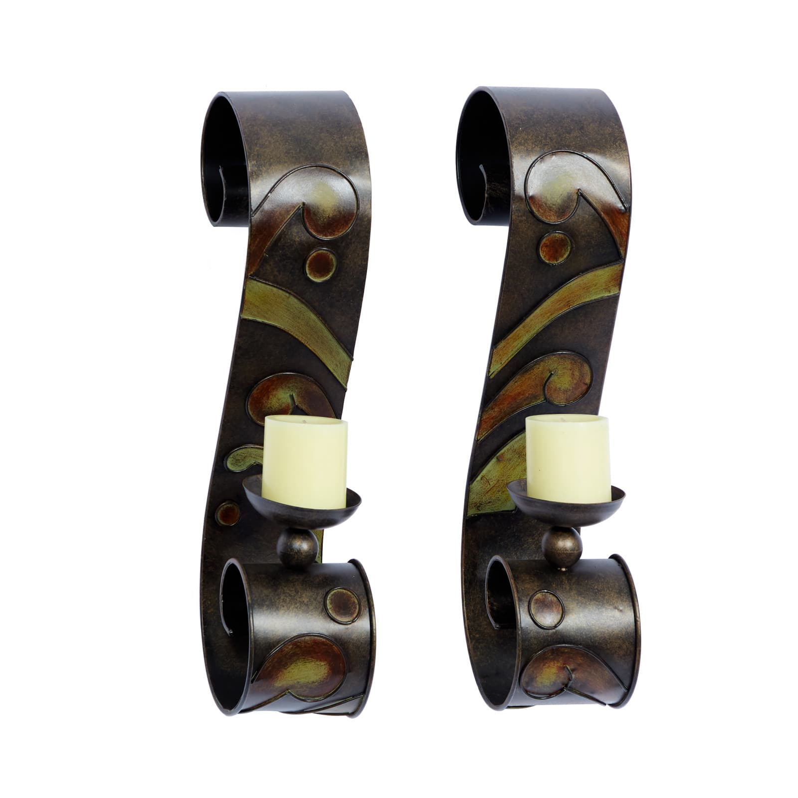 19&#x22; Metal Traditional Wall Sconce Set, 2ct.
