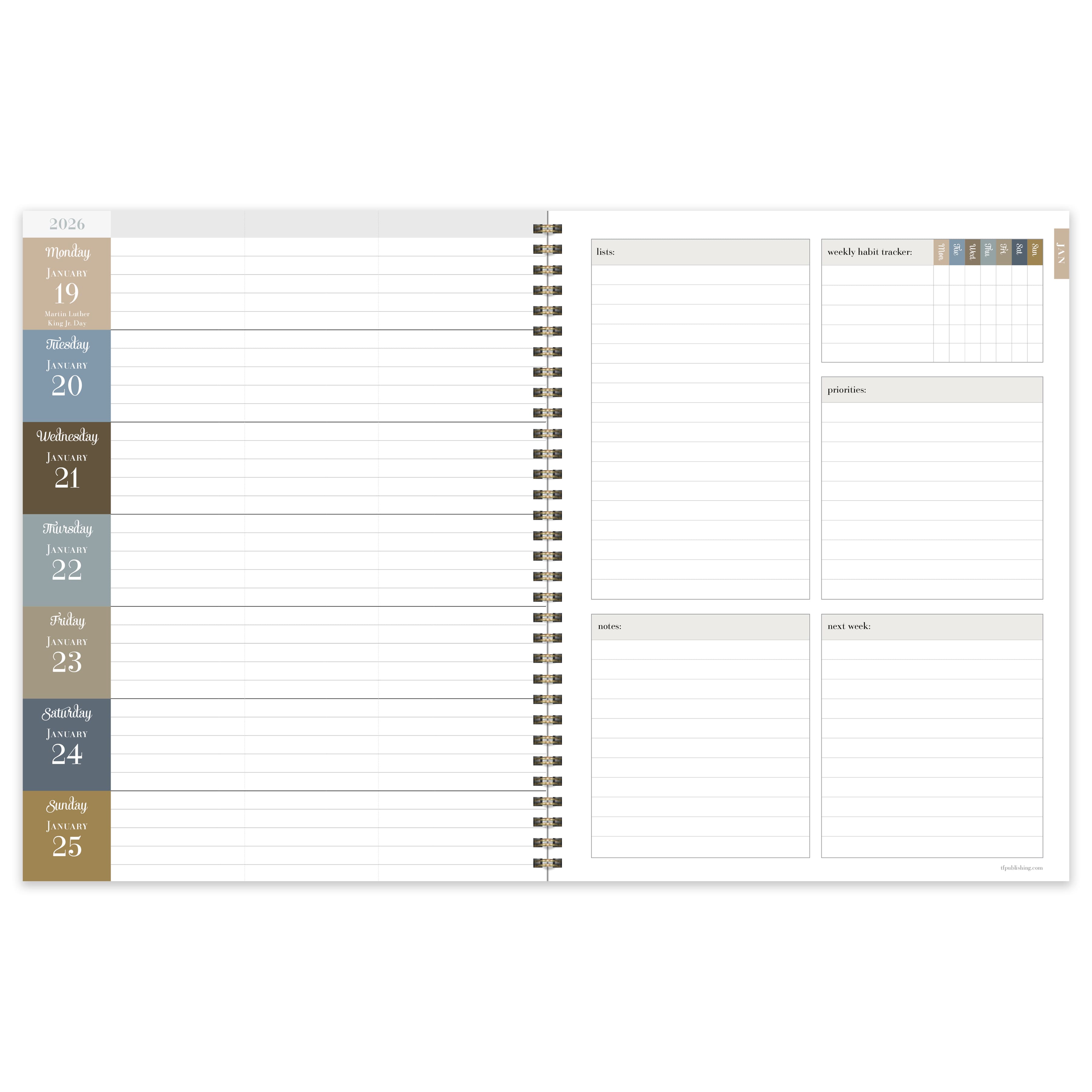 2026 Linen Large Weekly Monthly Planner
