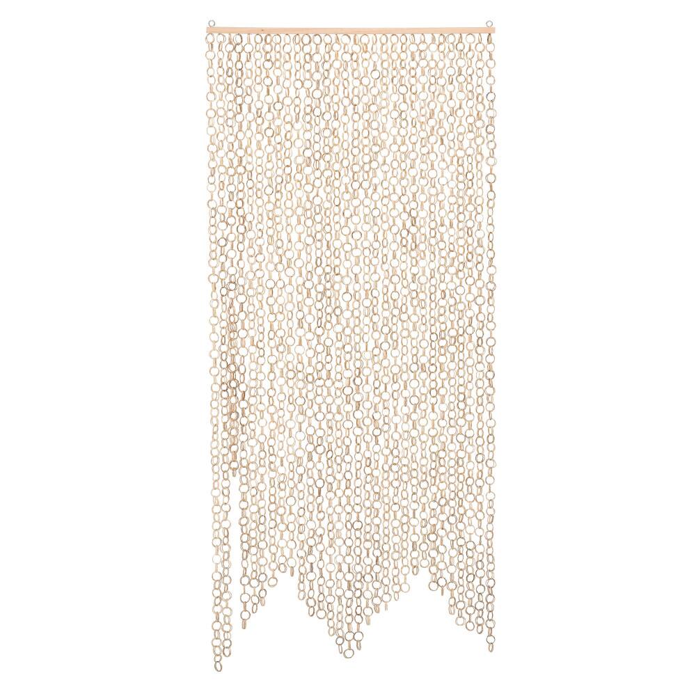 Hello Honey&#xAE; Beige Chain Link Bamboo Curtain