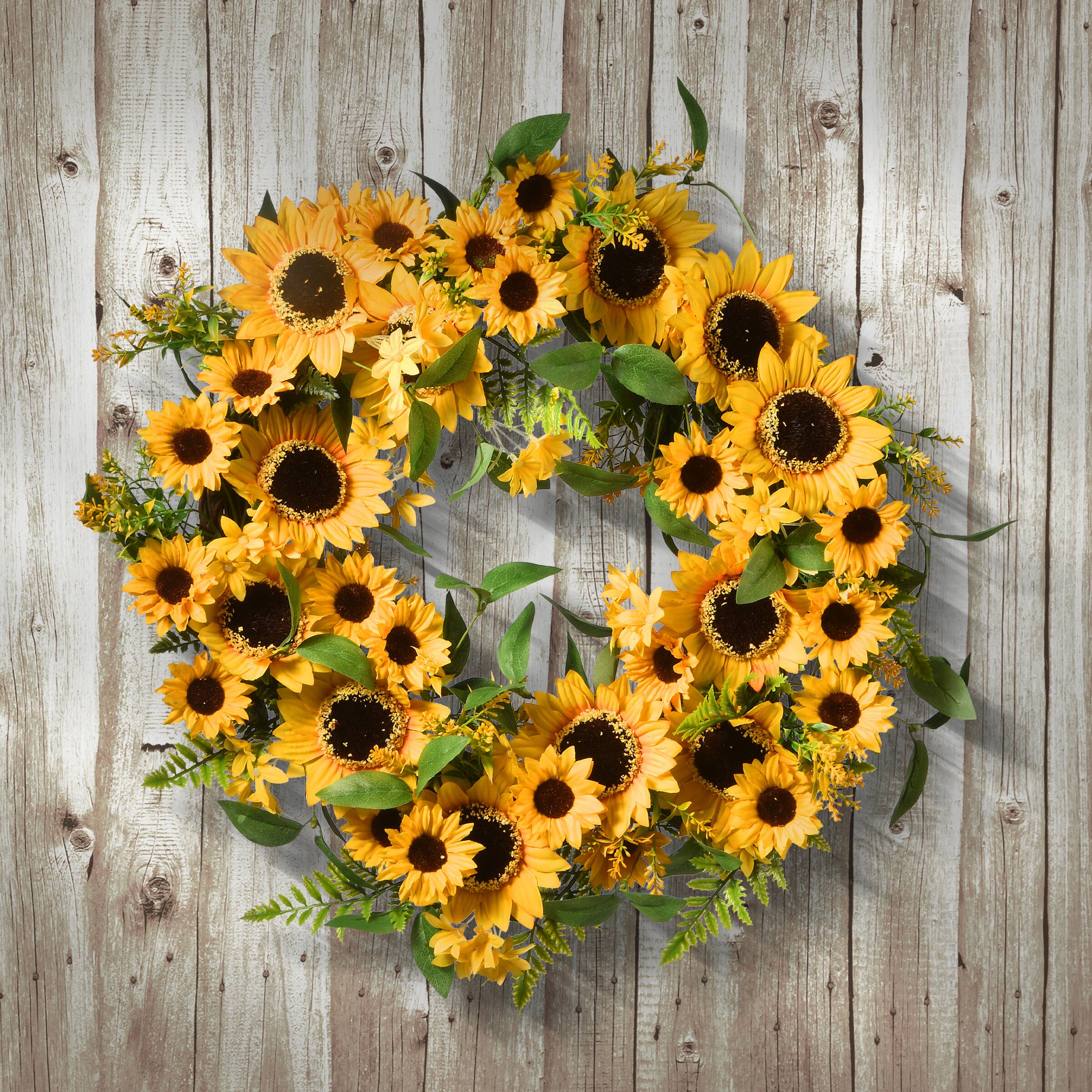 22" Spring Sunflower Wreath Michaels