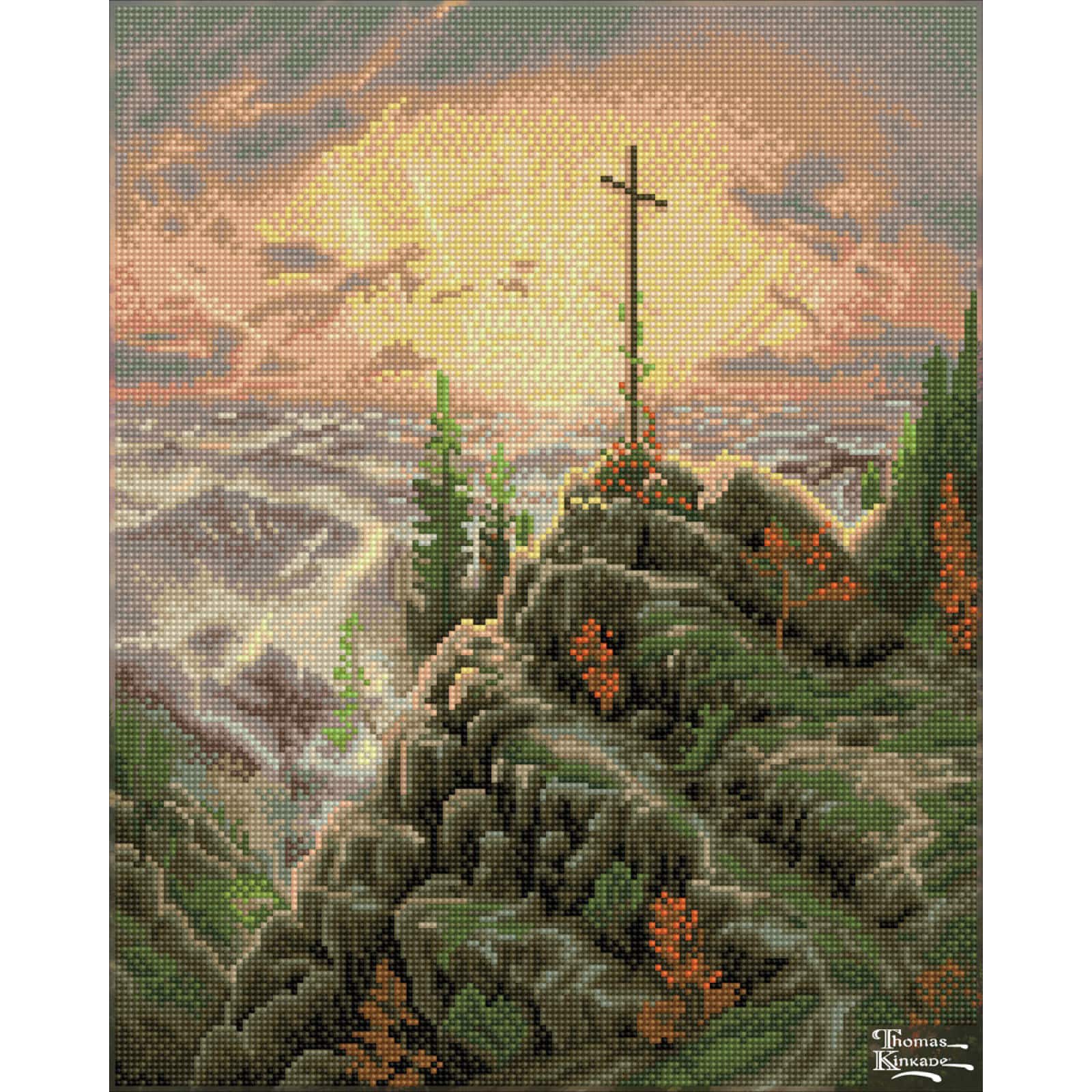 Diamond Dotz® Intermediate Level Thomas Kinkade Sunrise Diamond Painting Kit