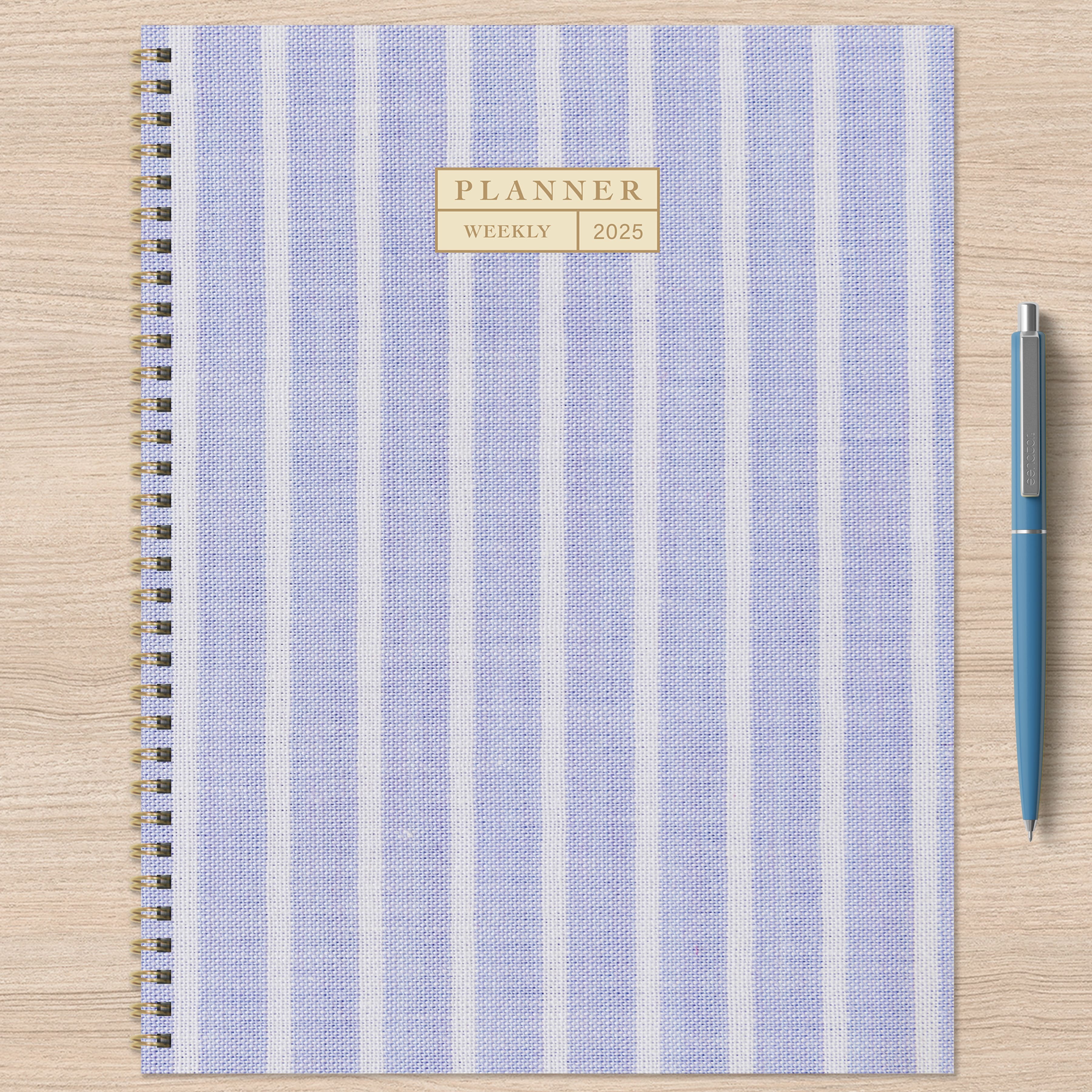 TF Publishing 2025 Large Harper Blue Weekly Monthly Spiral Planner