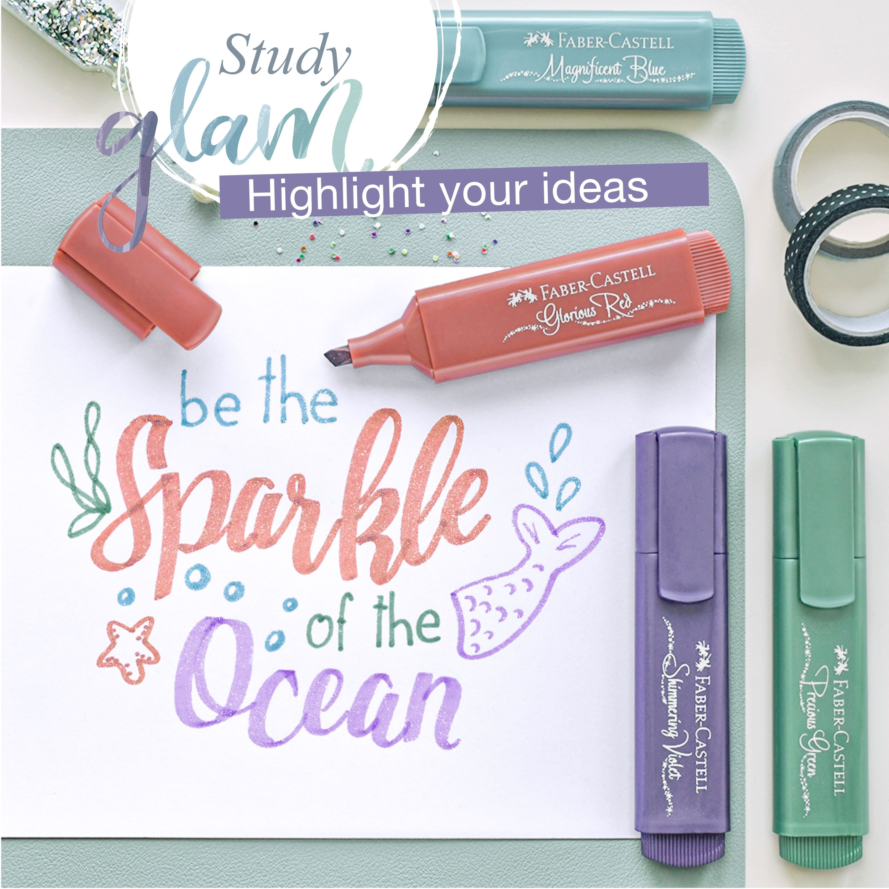 Faber-Castell&#xAE; Textliner 8 Color Metallic Highlighters