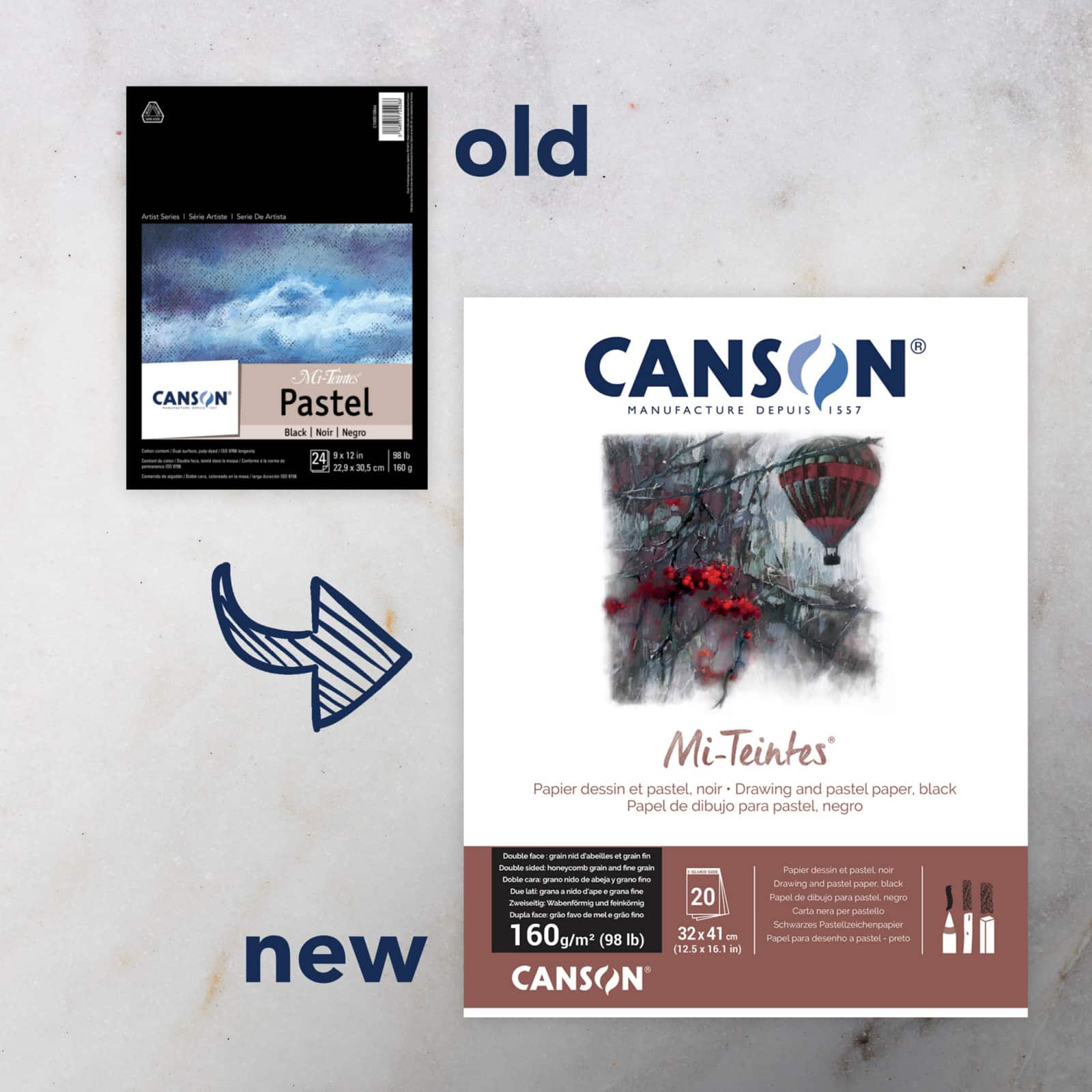 Canson&#xAE; Mi-Teintes&#xAE; 9&#x22; x 12&#x22; Black Pastel Paper Pad, 24 Sheets