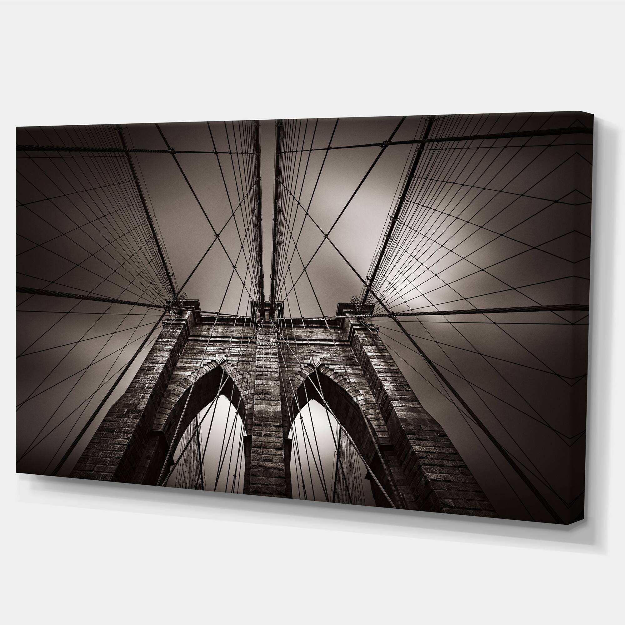 Designart - Brooklyn Bridge in NYC USA - Extra Large Canvas Art Print