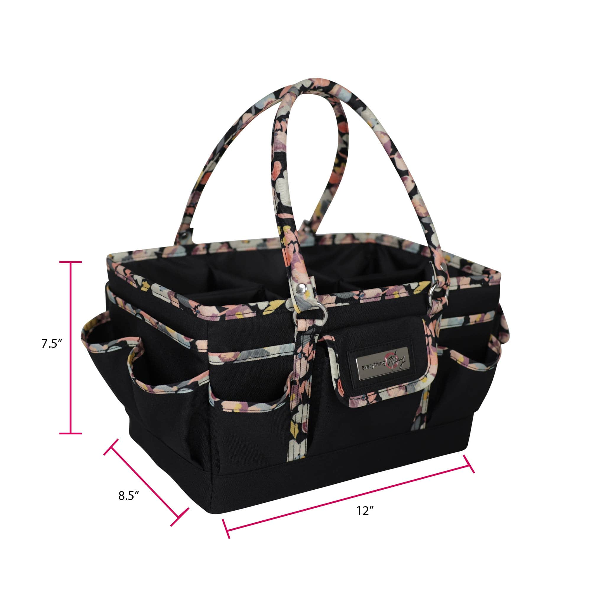 Everything Mary Black Floral Deluxe Store &#x26; Tote