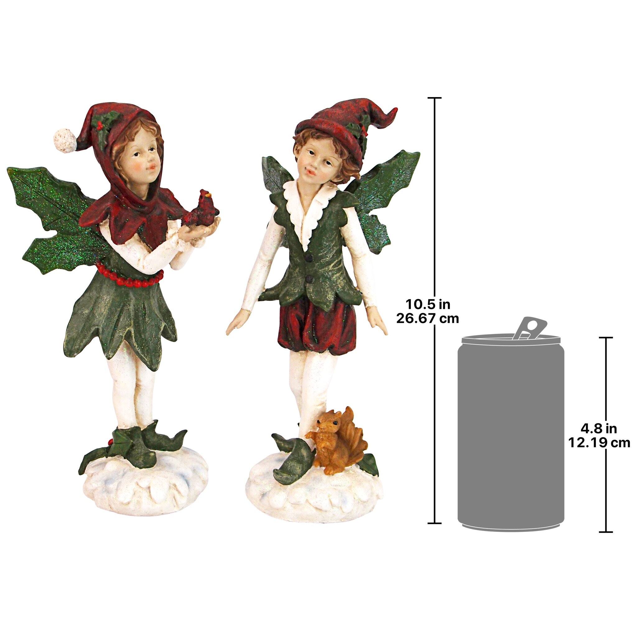 Design Toscano Santa&#x27;s Victorian Holly Christmas Elves Statue Set