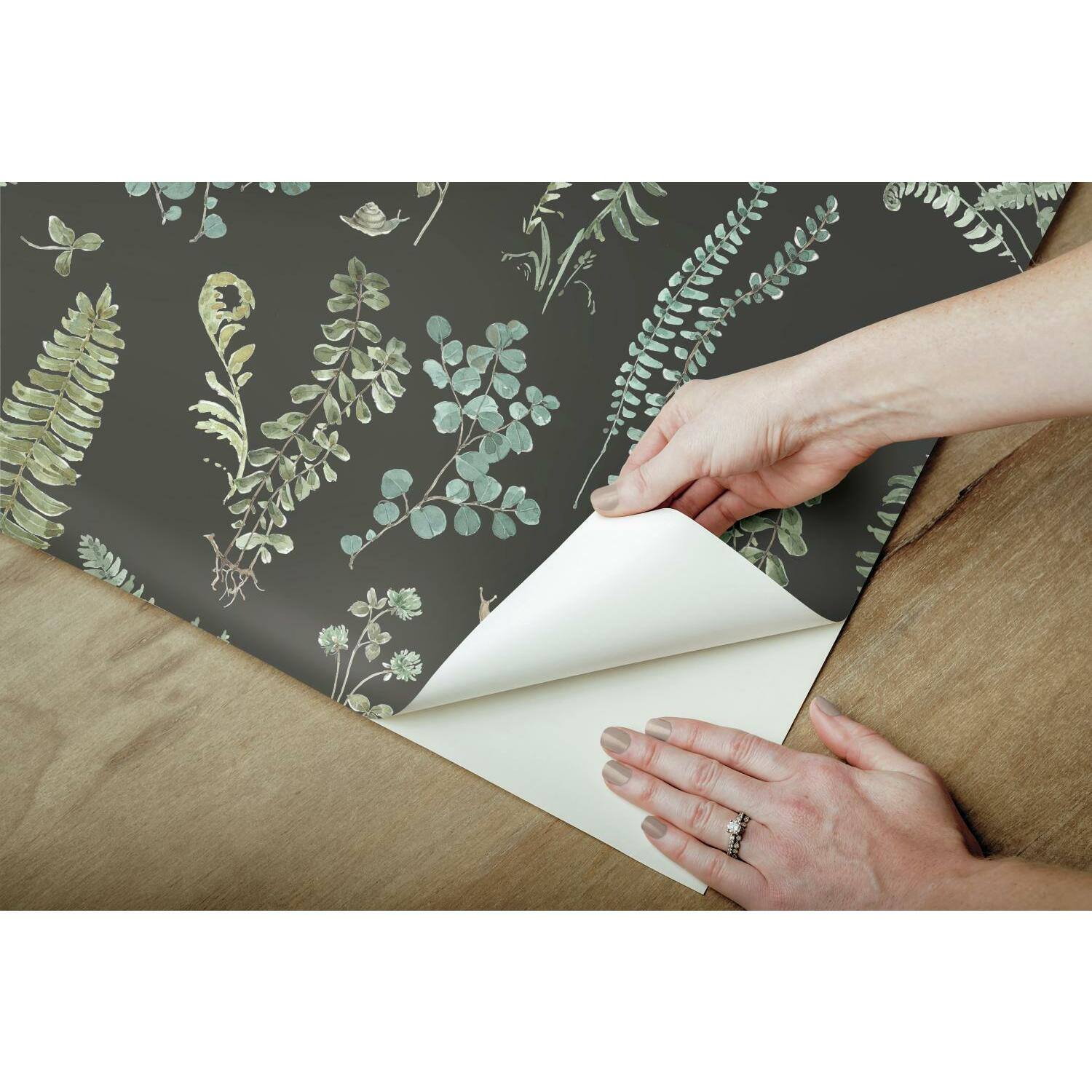 RoomMates Sage Fern Study Peel & Stick Wallpaper